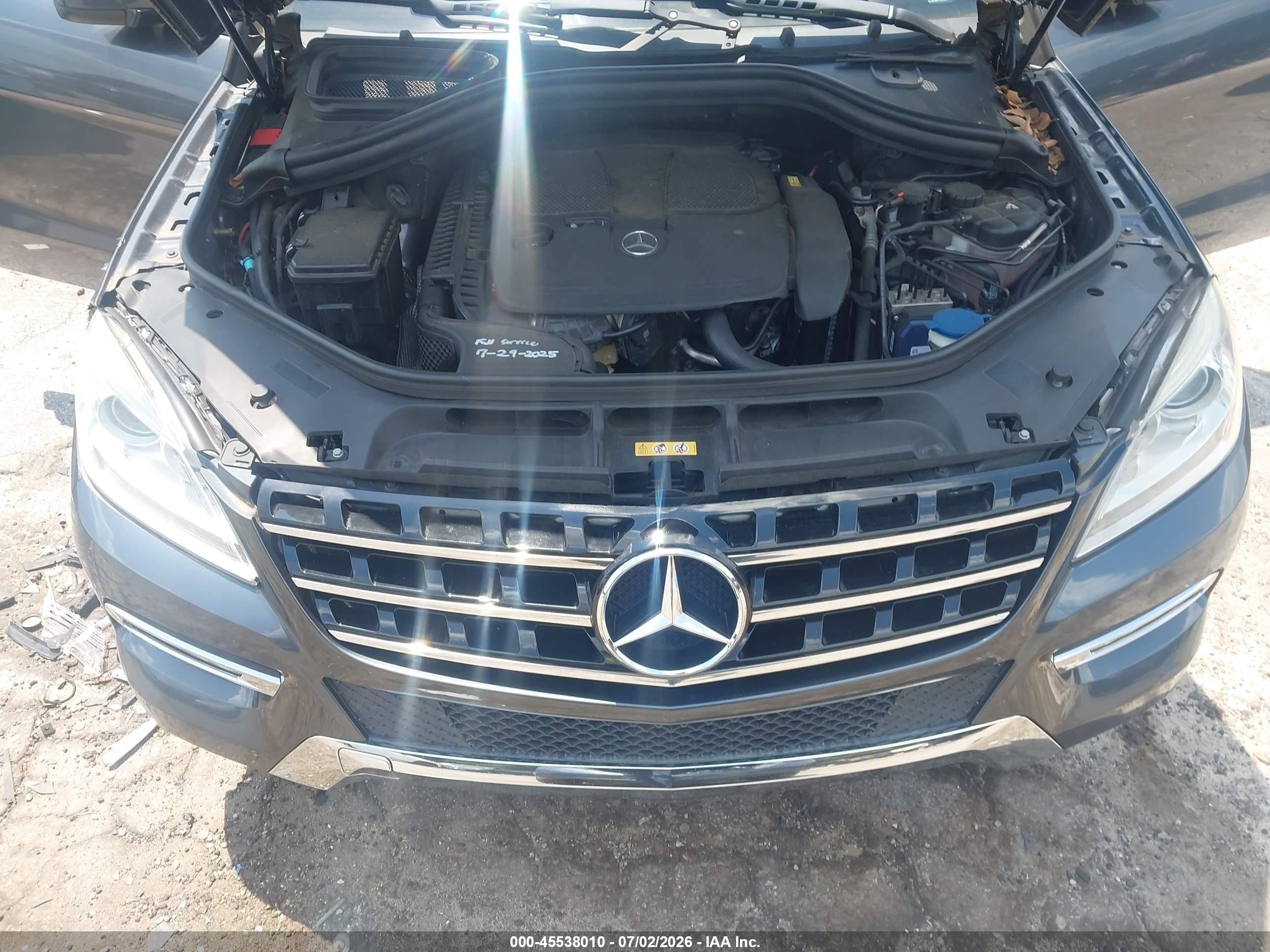 2015 Mercedes-benz Ml 350   Dark Blue vin: 4JGDA5JB4FA535455