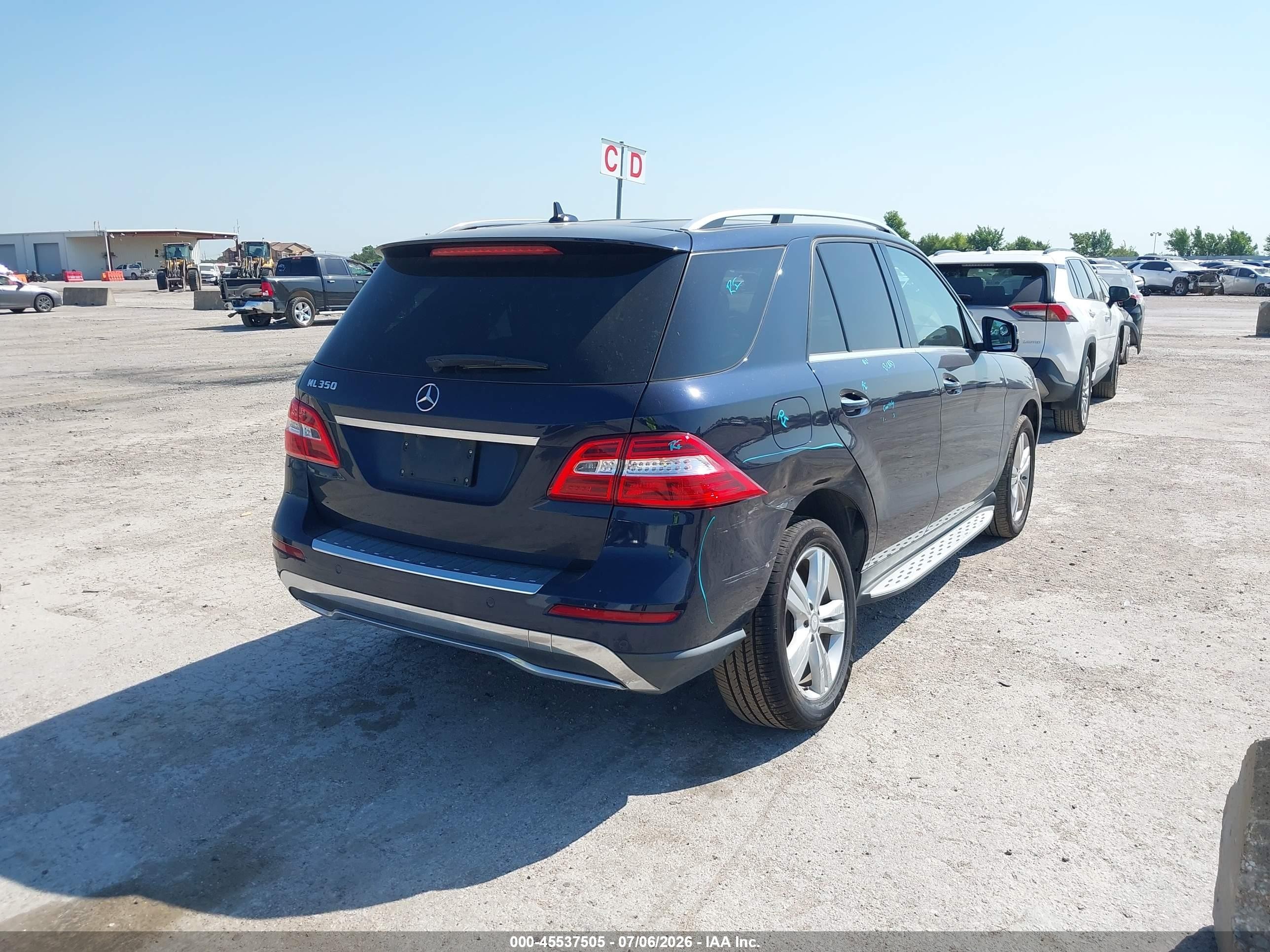 2015 Mercedes-benz Ml 350 Dark Blue vin: 4JGDA5JB4FA590553