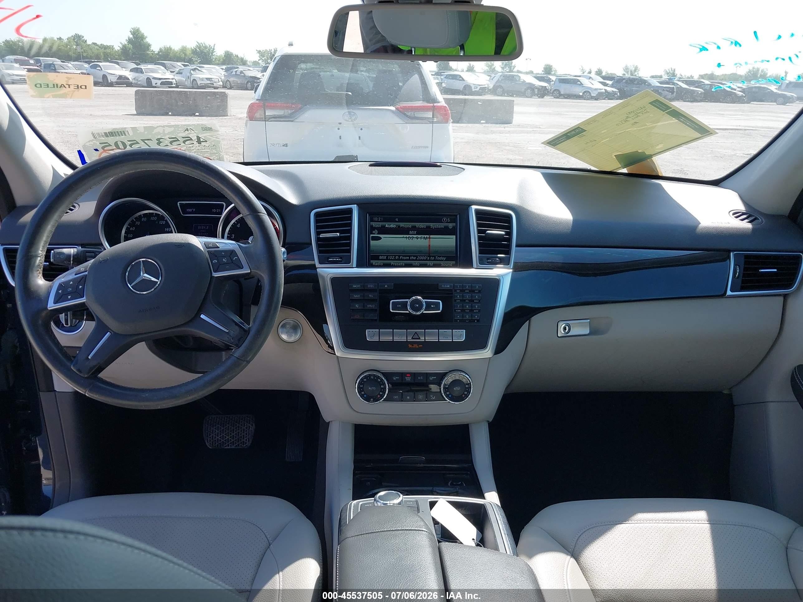 2015 Mercedes-benz Ml 350 Dark Blue vin: 4JGDA5JB4FA590553