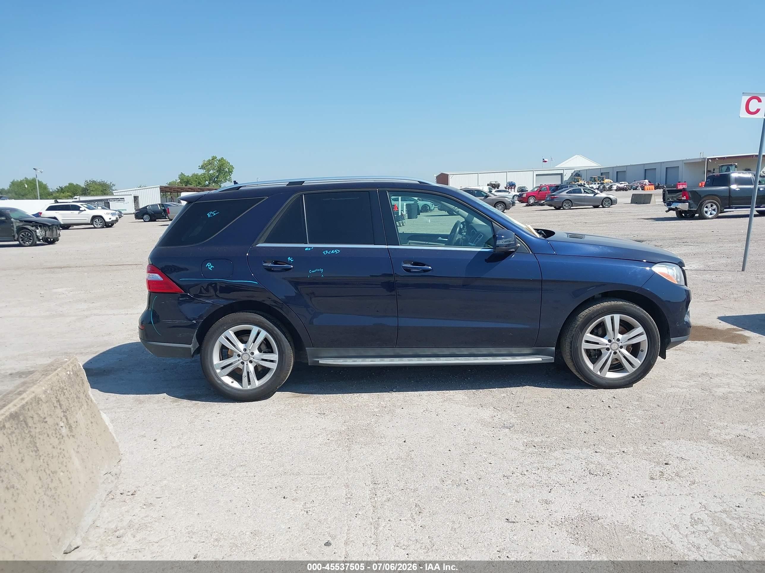 2015 Mercedes-benz Ml 350 Dark Blue vin: 4JGDA5JB4FA590553