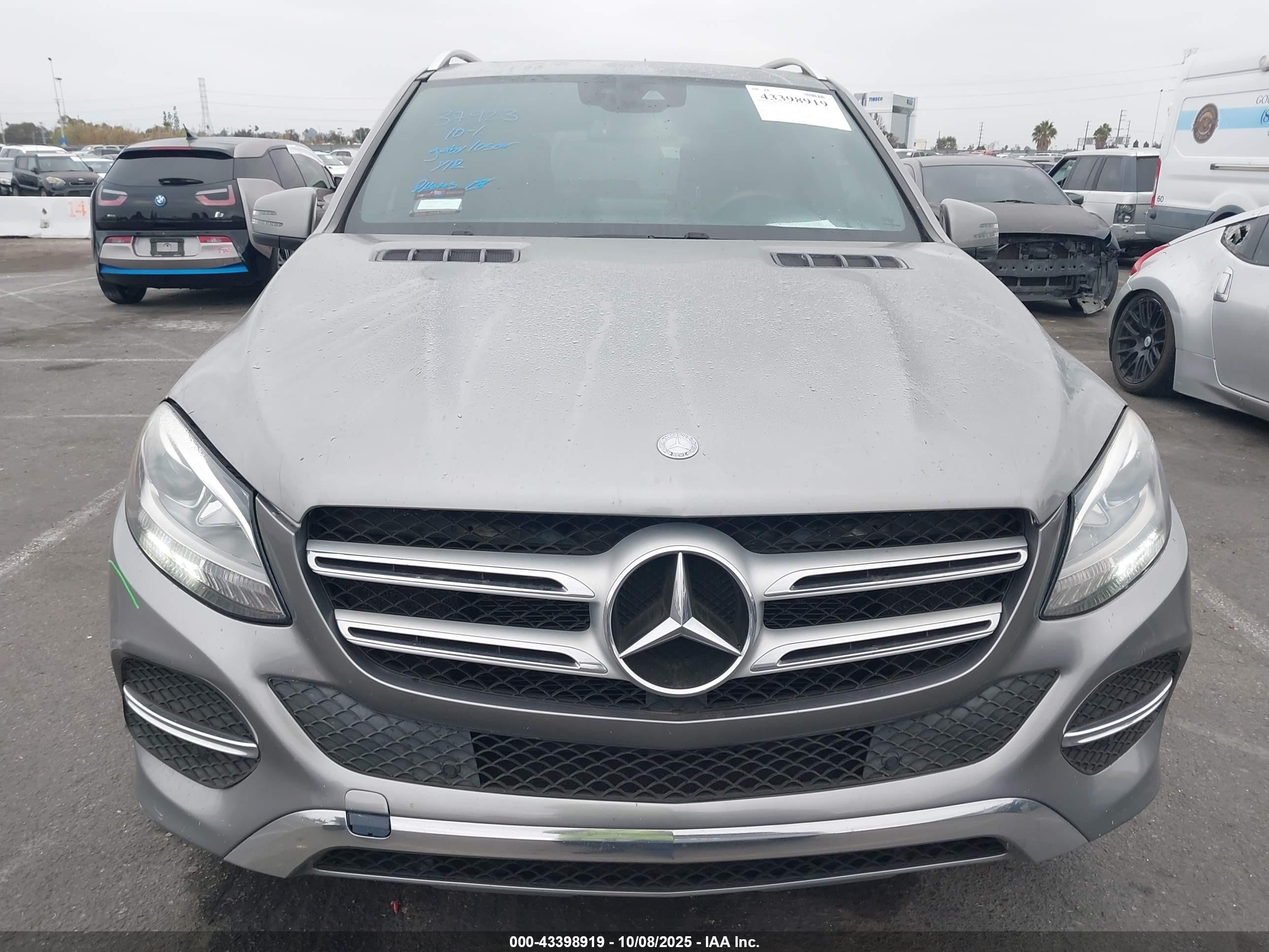 2016 Mercedes-benz Gle 350   Серый vin: 4JGDA5JB4GA786686