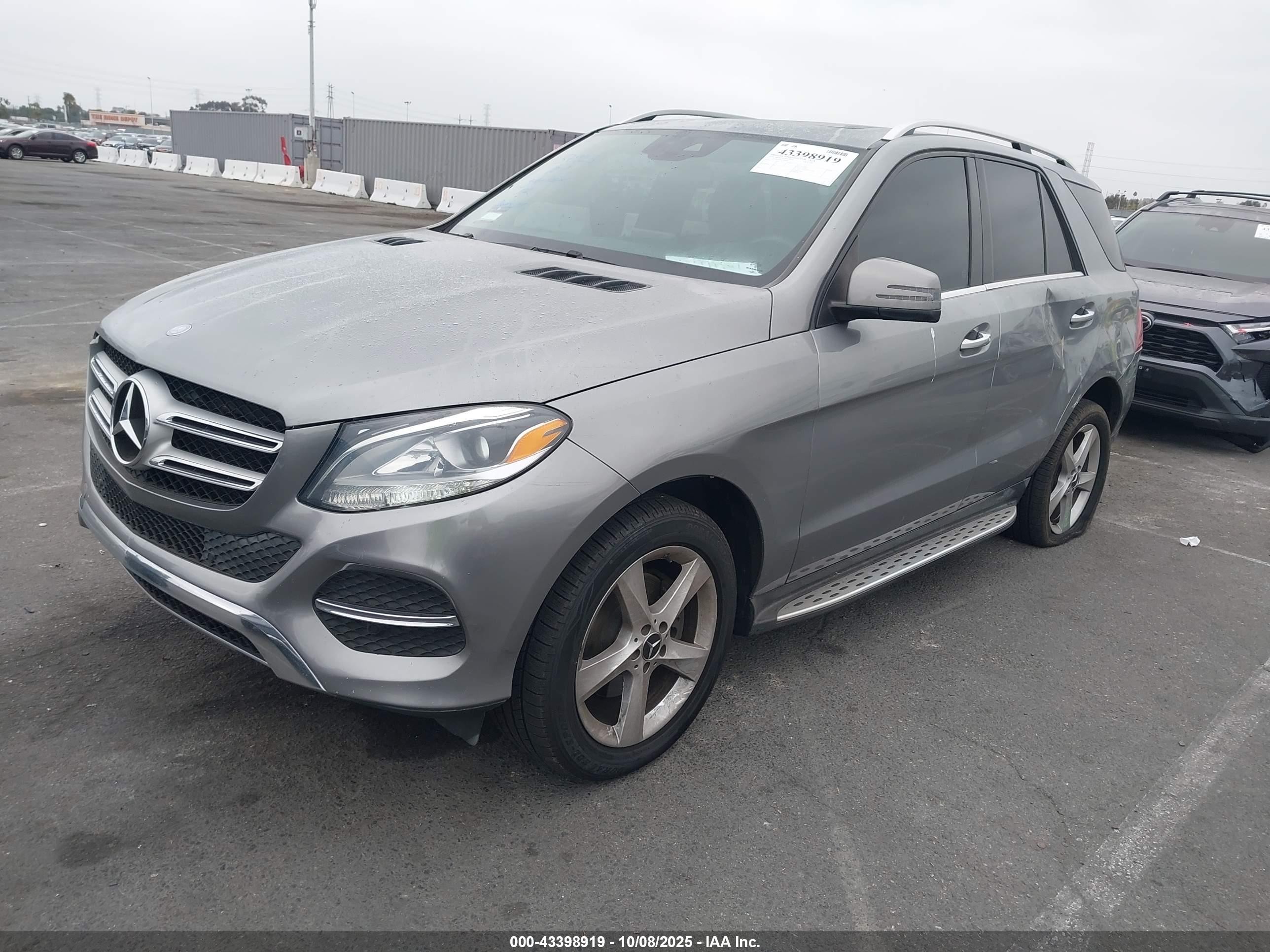 2016 Mercedes-benz Gle 350   Серый vin: 4JGDA5JB4GA786686