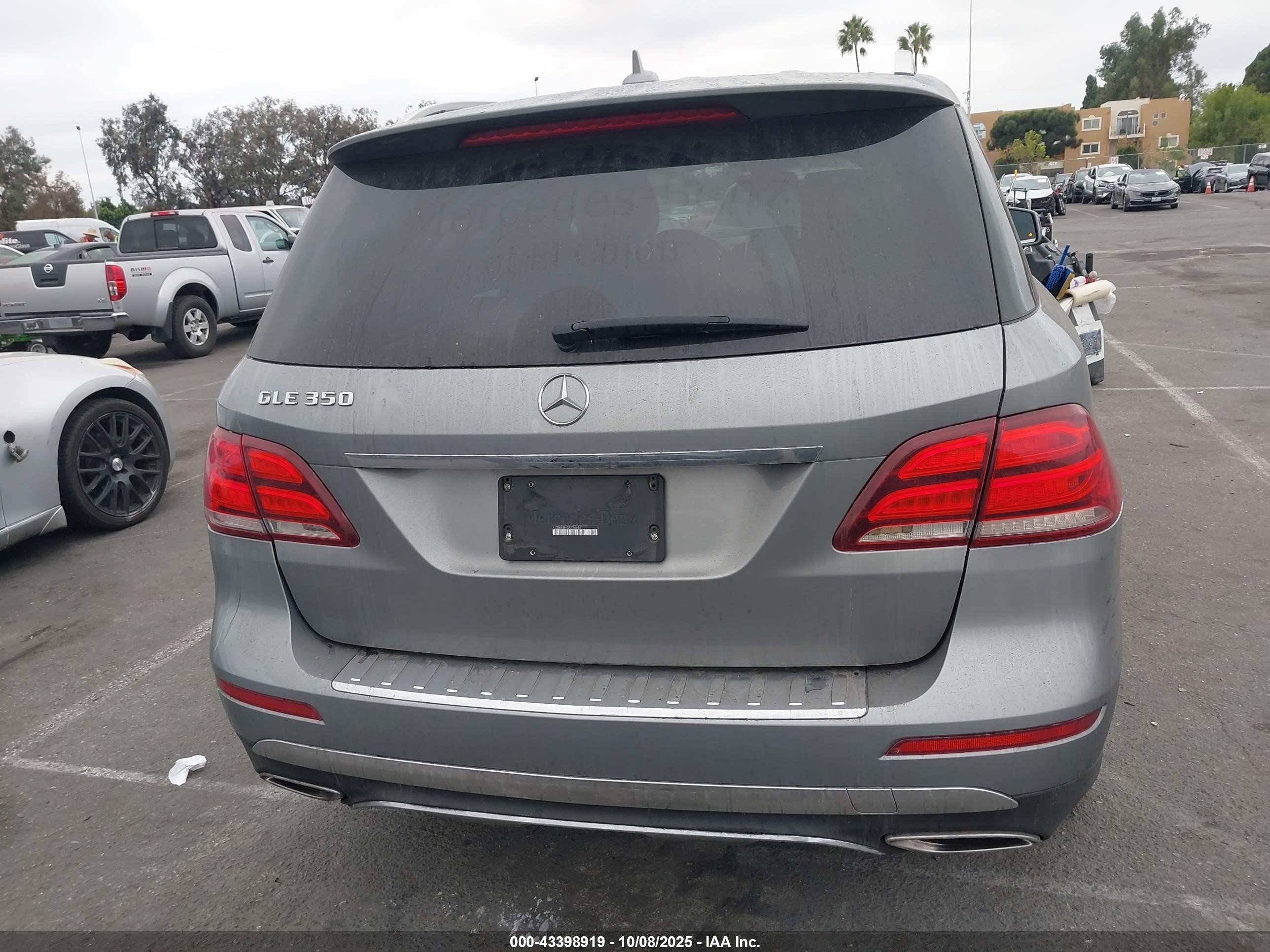 2016 Mercedes-benz Gle 350   Серый vin: 4JGDA5JB4GA786686