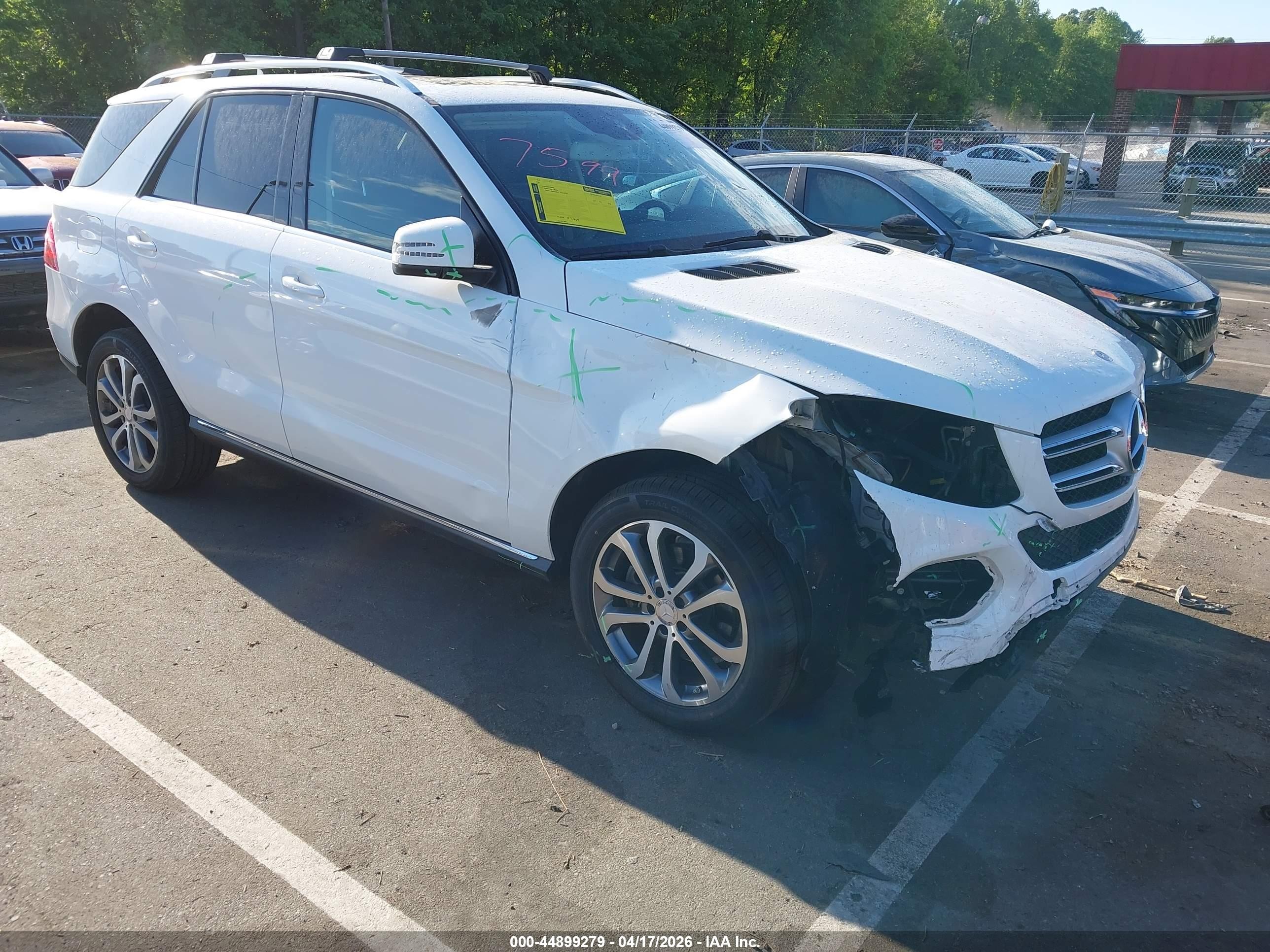 2017 Mercedes-benz Gle 350   White vin: 4JGDA5JB4HA823821