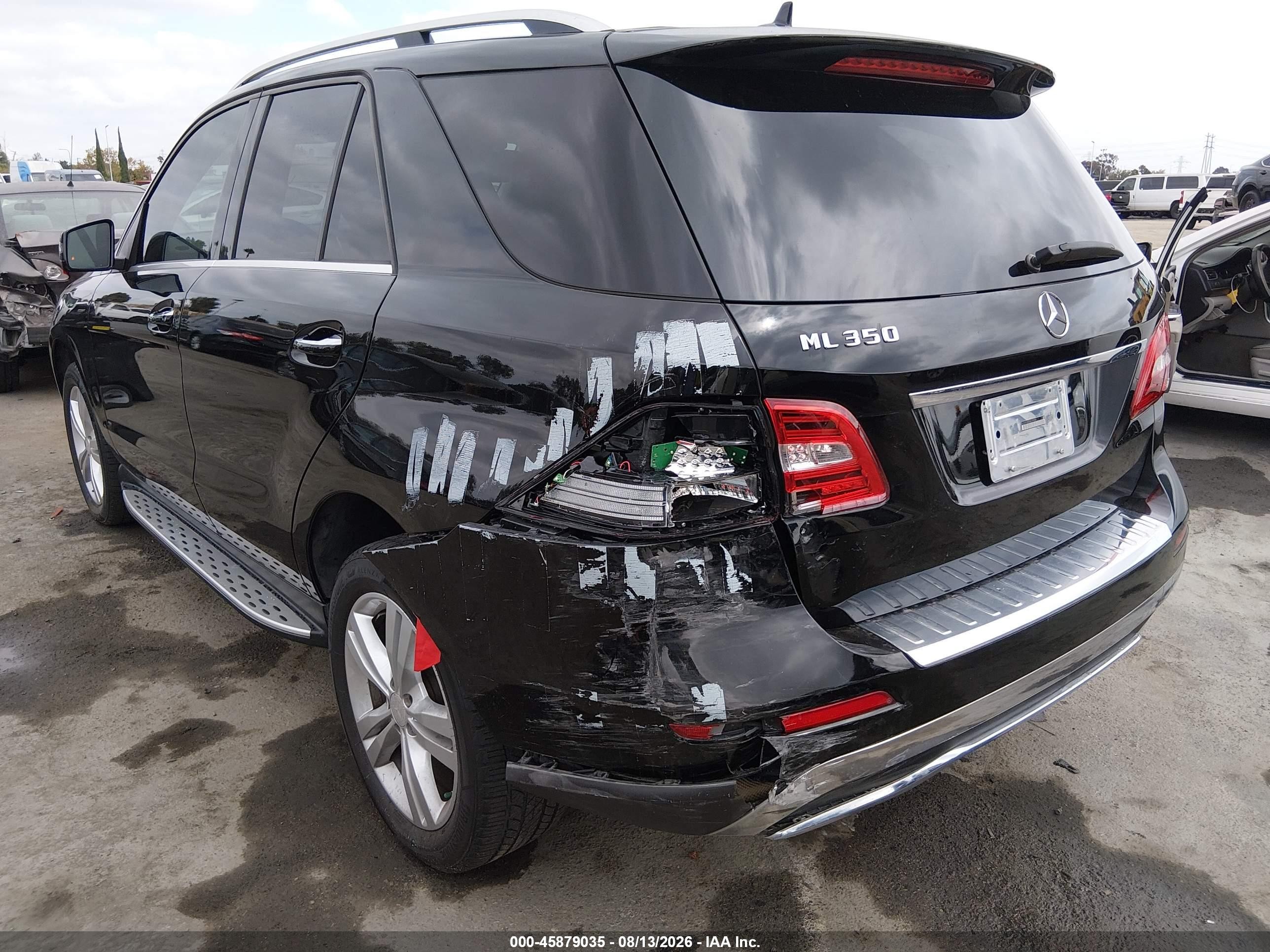 2013 Mercedes-benz Ml 350   Black vin: 4JGDA5JB5DA229989
