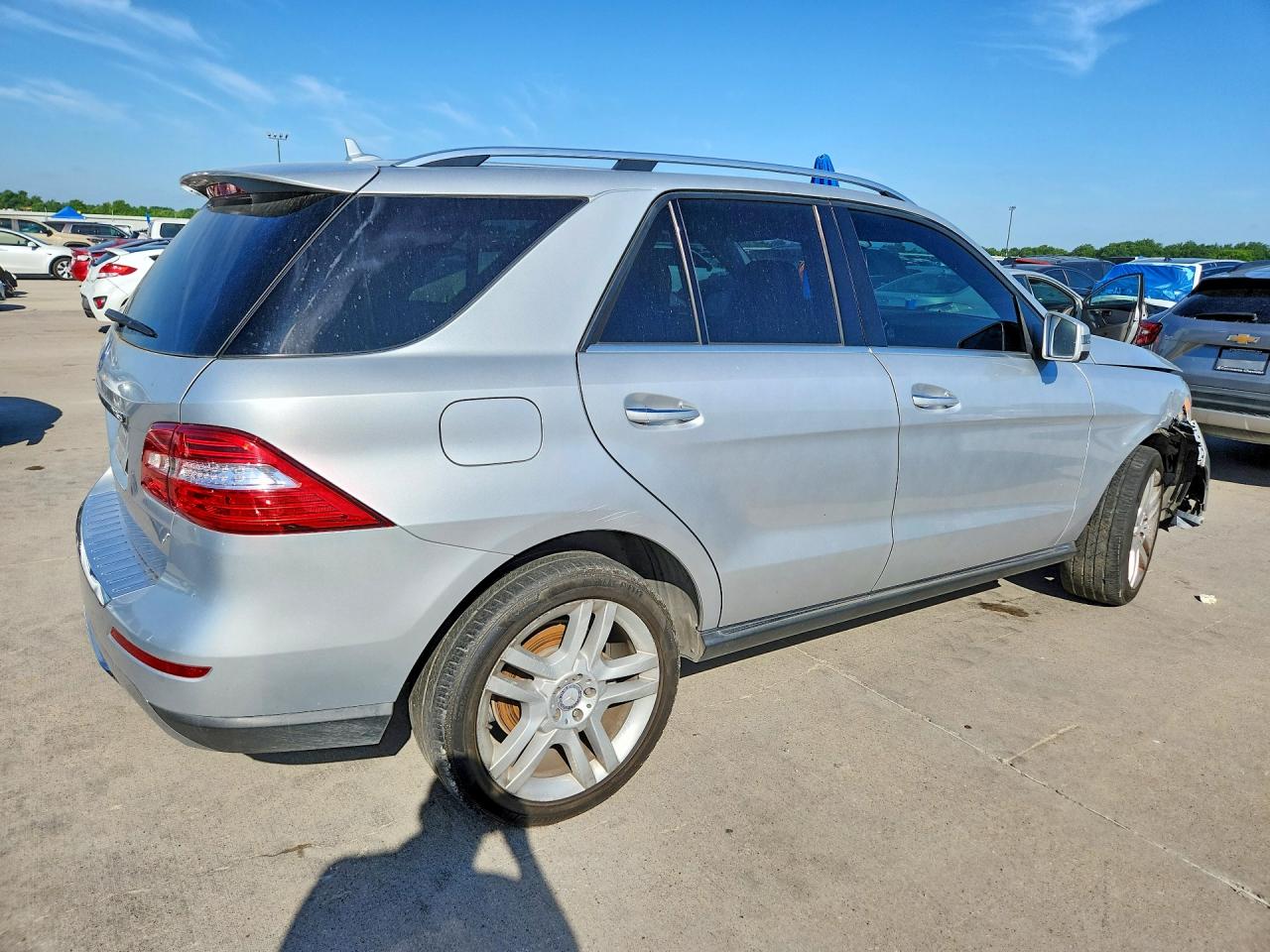 2014 Mercedes-benz Ml 350 Silver vin: 4JGDA5JB5EA298439