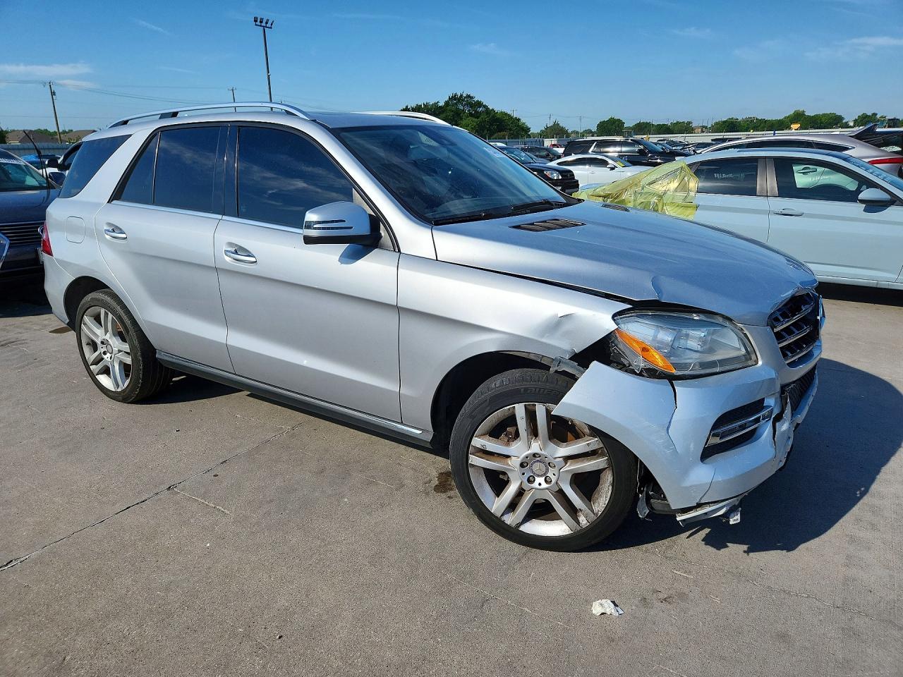2014 Mercedes-benz Ml 350 Silver vin: 4JGDA5JB5EA298439