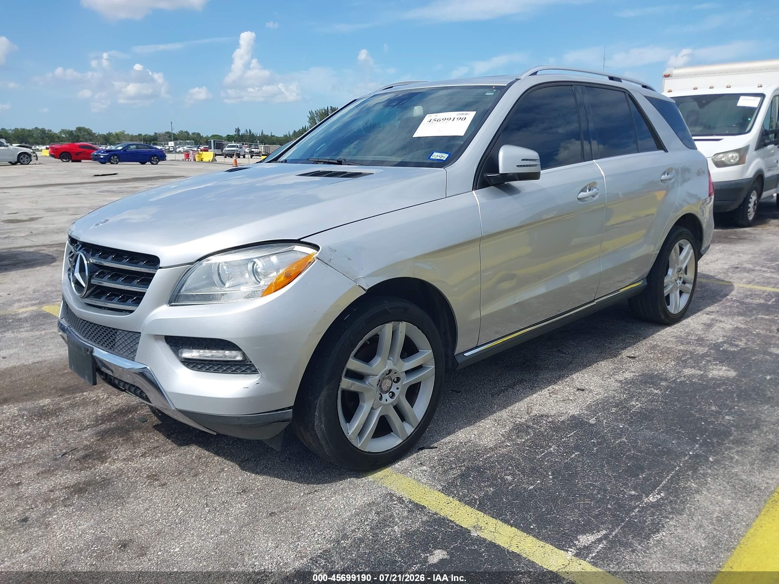 2014 Mercedes-benz Ml 350   Silver vin: 4JGDA5JB5EA298439