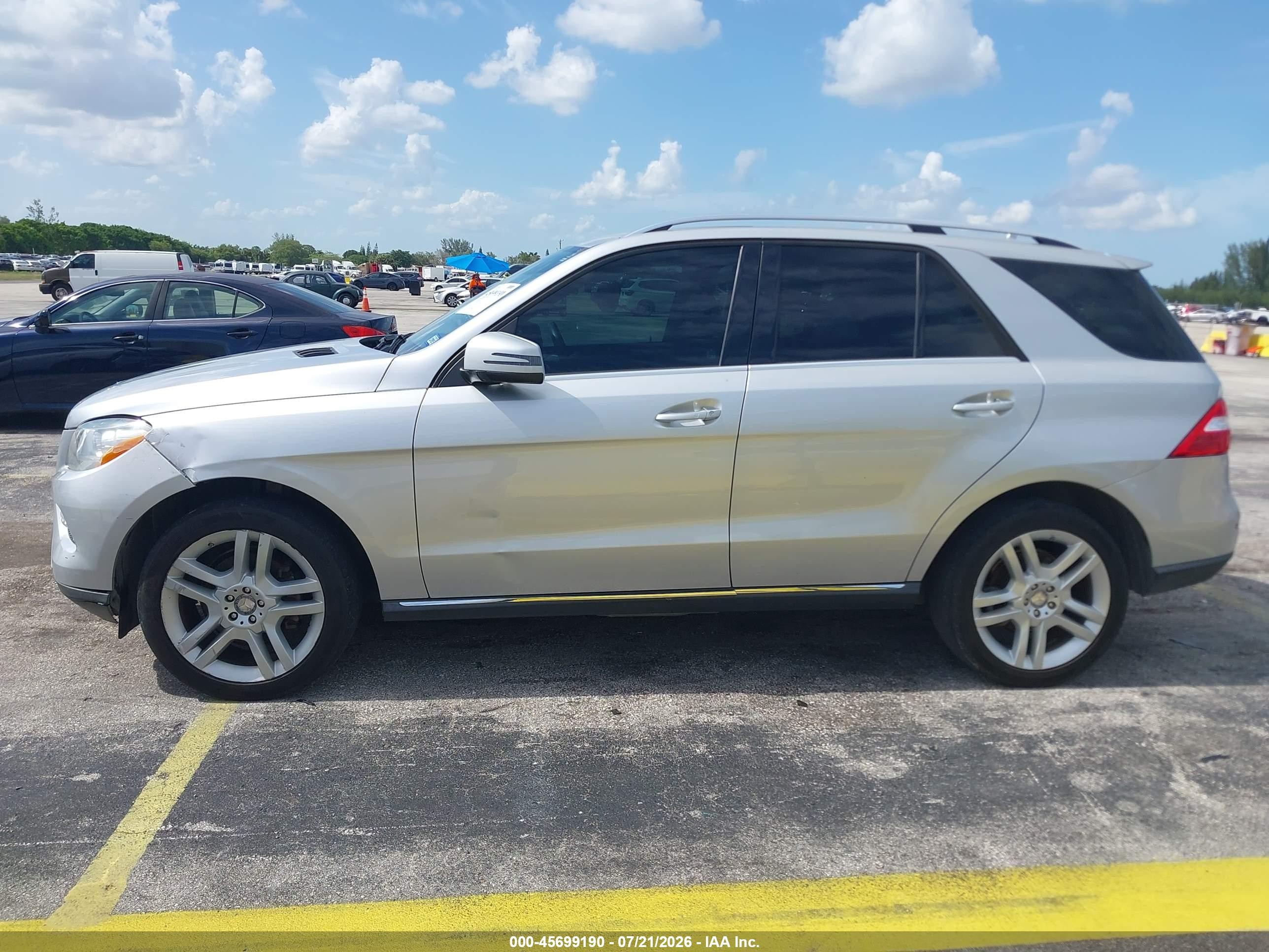 2014 Mercedes-benz Ml 350   Silver vin: 4JGDA5JB5EA298439