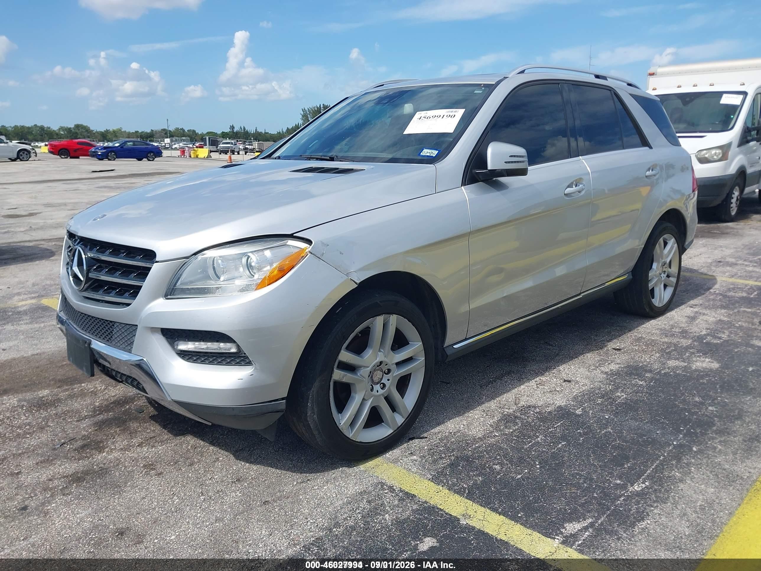 2014 Mercedes-benz Ml 350   Silver vin: 4JGDA5JB5EA298439