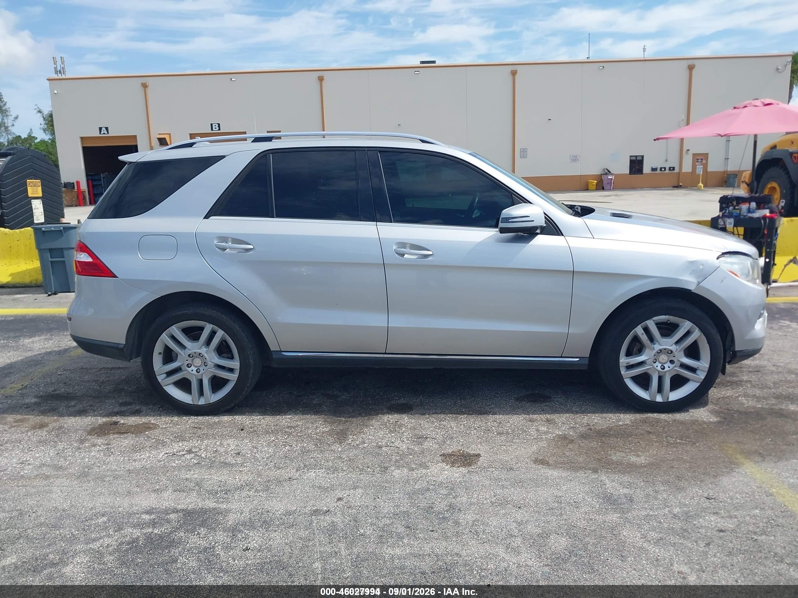 2014 Mercedes-benz Ml 350   Silver vin: 4JGDA5JB5EA298439
