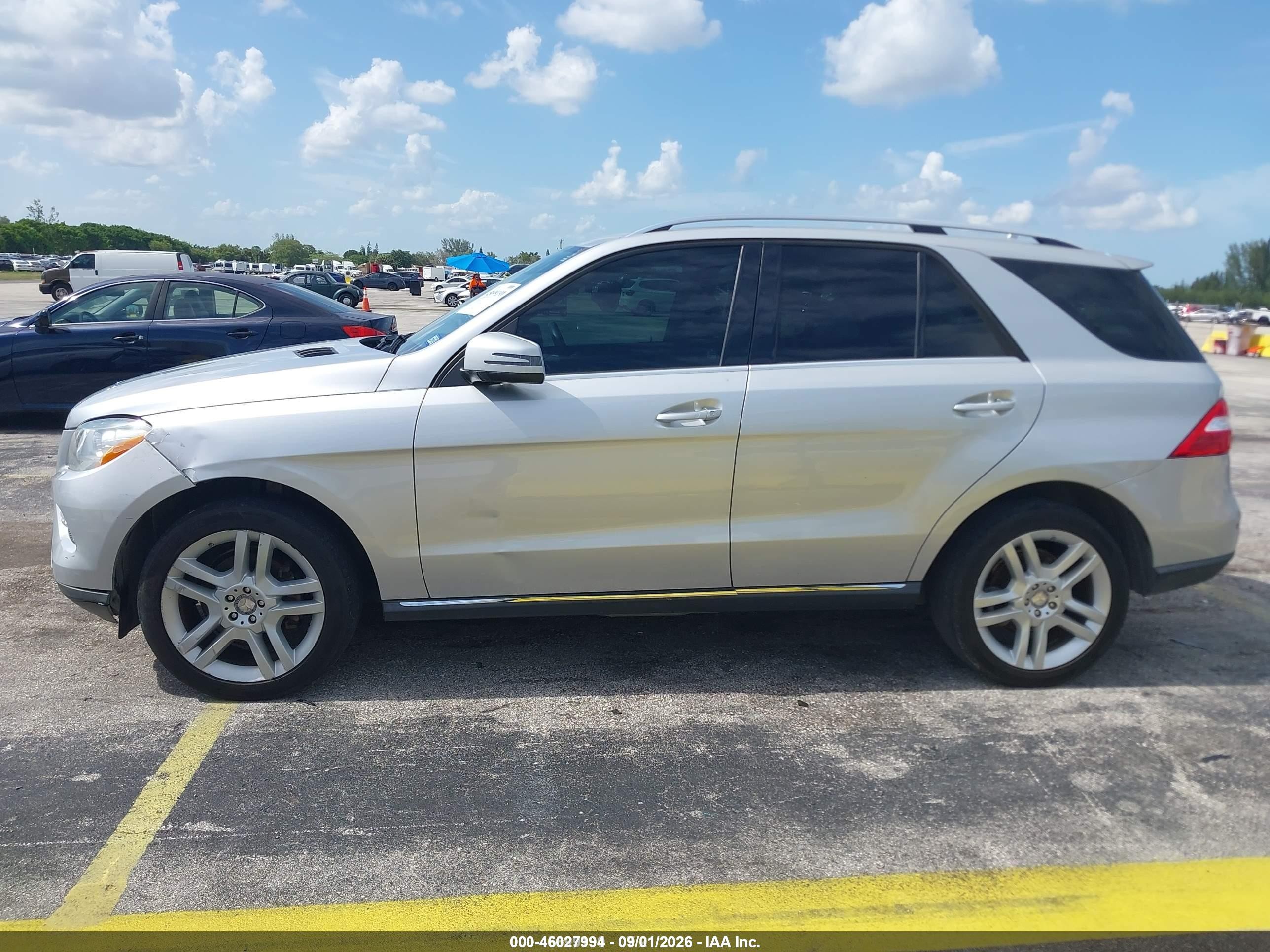 2014 Mercedes-benz Ml 350   Silver vin: 4JGDA5JB5EA298439