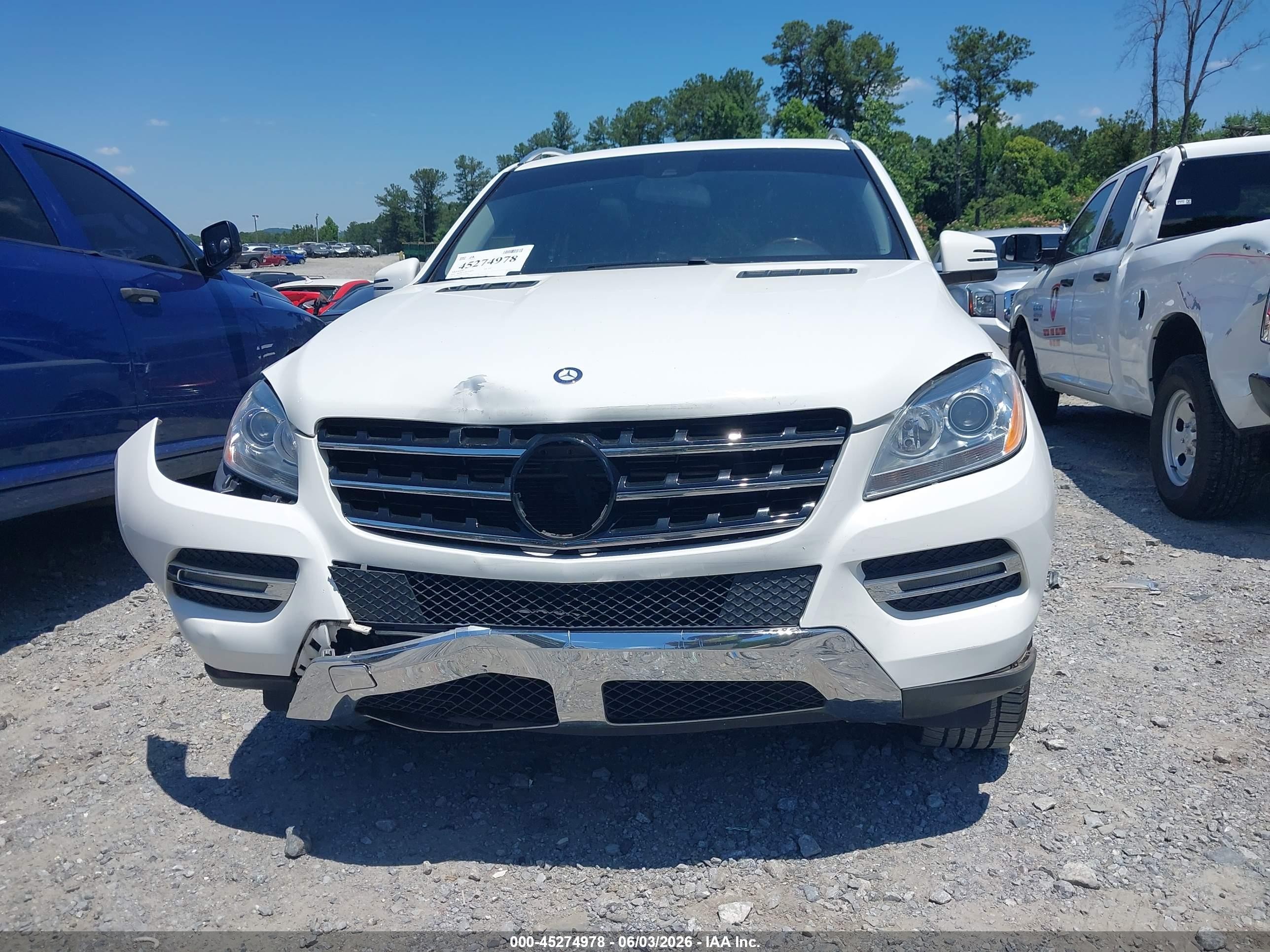 2015 Mercedes-benz Ml 350   White vin: 4JGDA5JB5FA596460