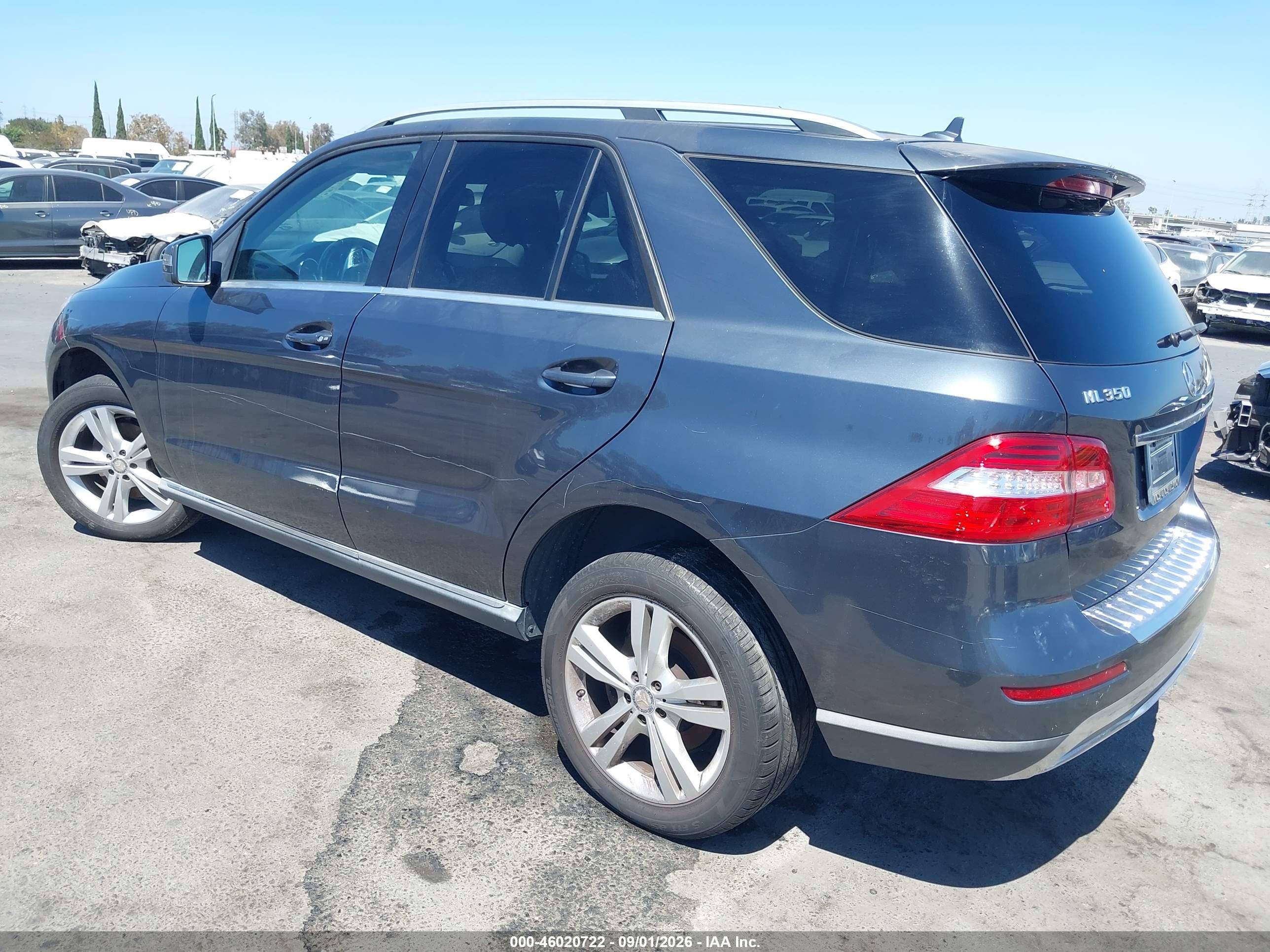2013 Mercedes-benz Ml 350   Gray vin: 4JGDA5JB6DA114026