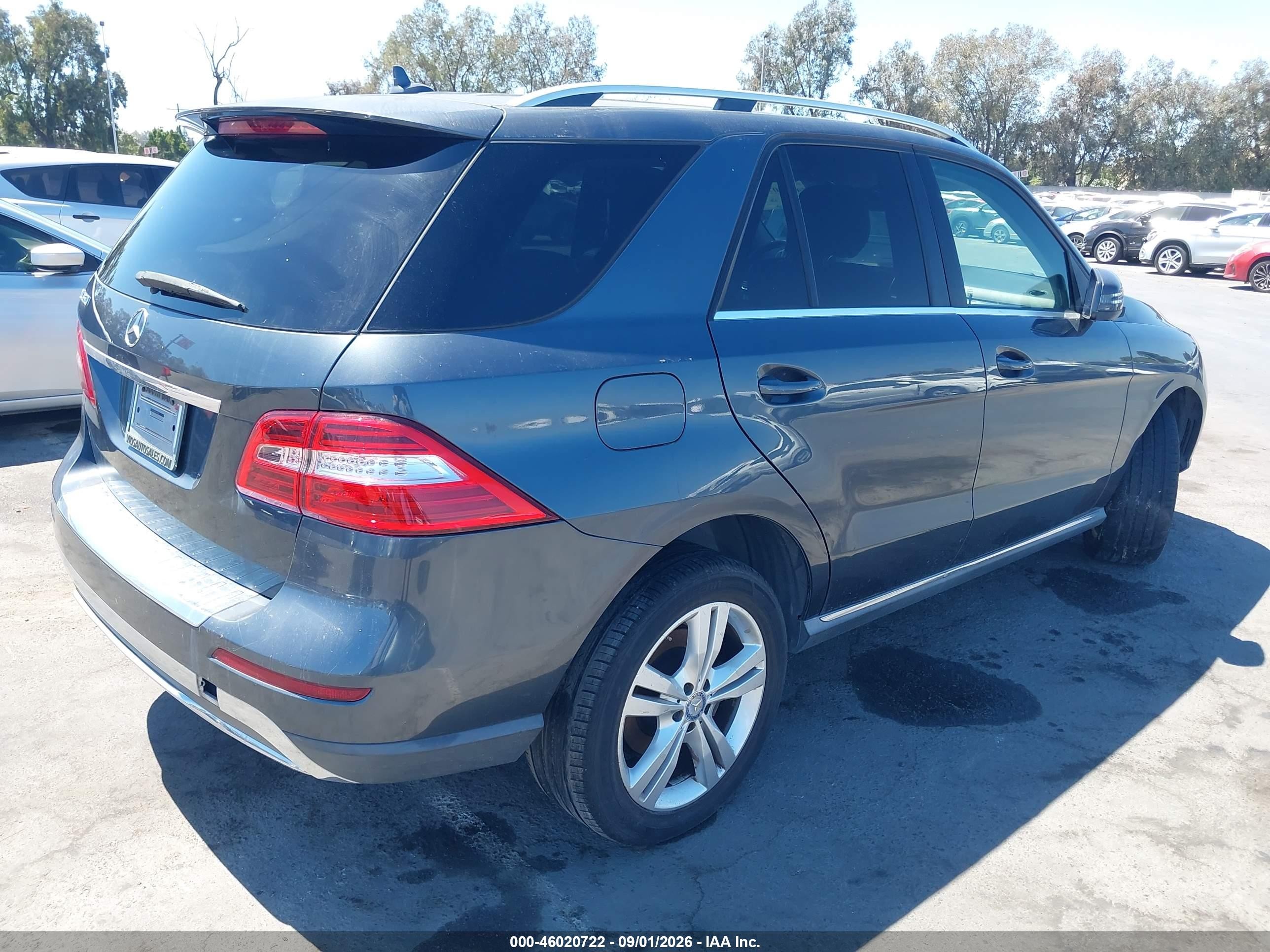 2013 Mercedes-benz Ml 350   Gray vin: 4JGDA5JB6DA114026