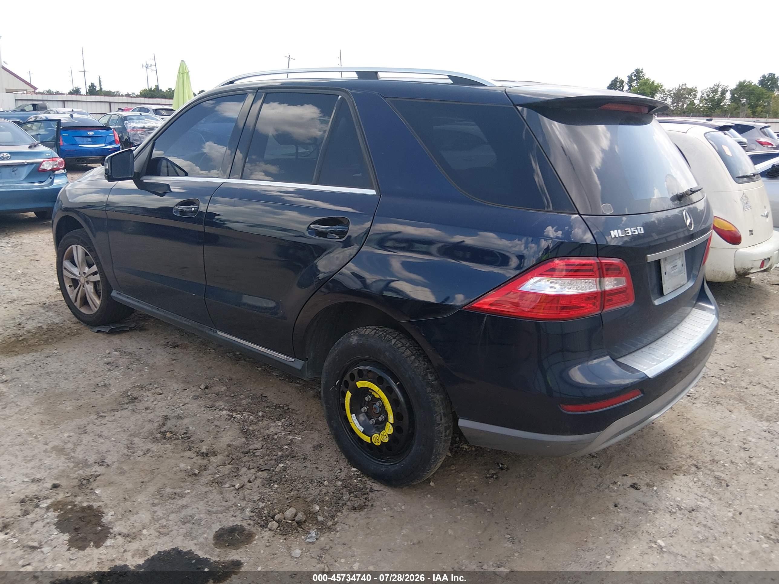 2013 Mercedes-benz Ml 350 Blue vin: 4JGDA5JB6DA201120