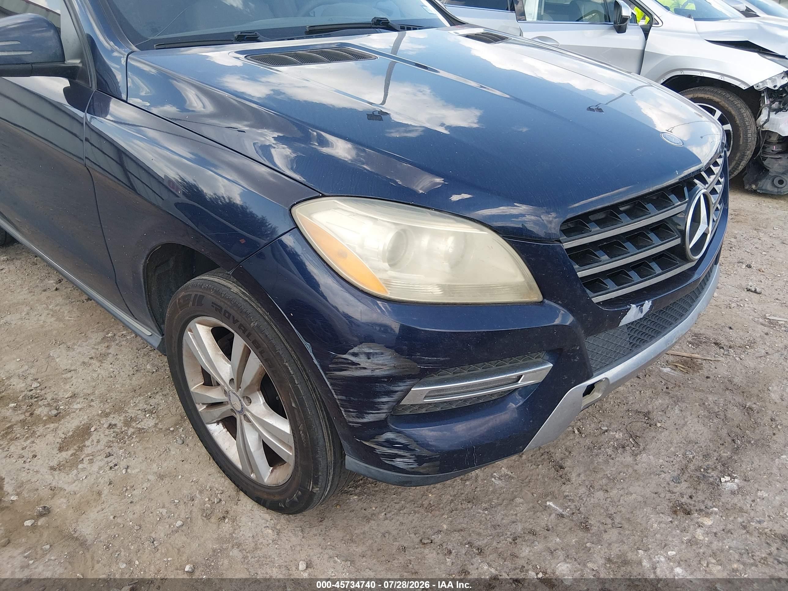 2013 Mercedes-benz Ml 350 Blue vin: 4JGDA5JB6DA201120