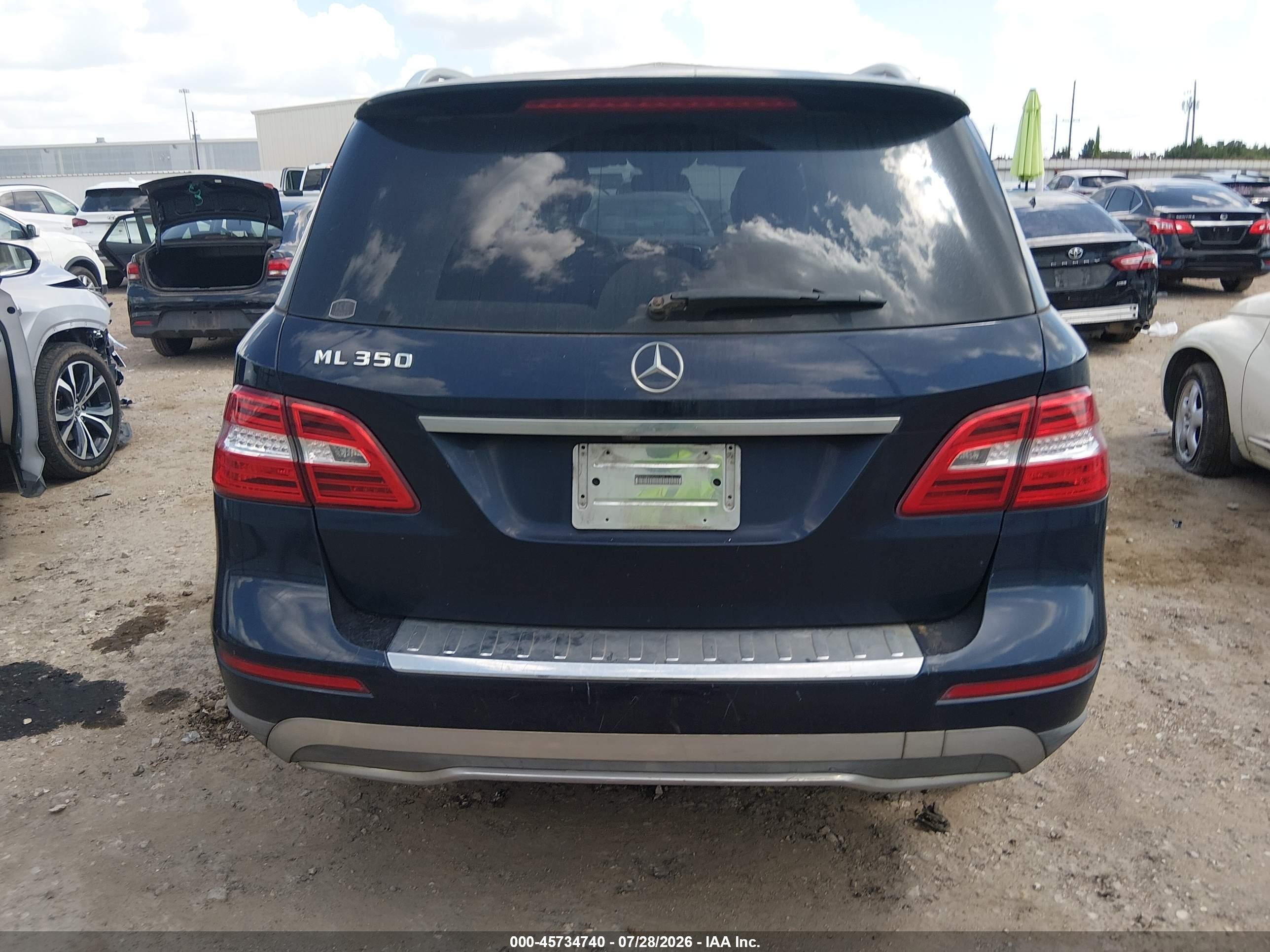 2013 Mercedes-benz Ml 350 Blue vin: 4JGDA5JB6DA201120