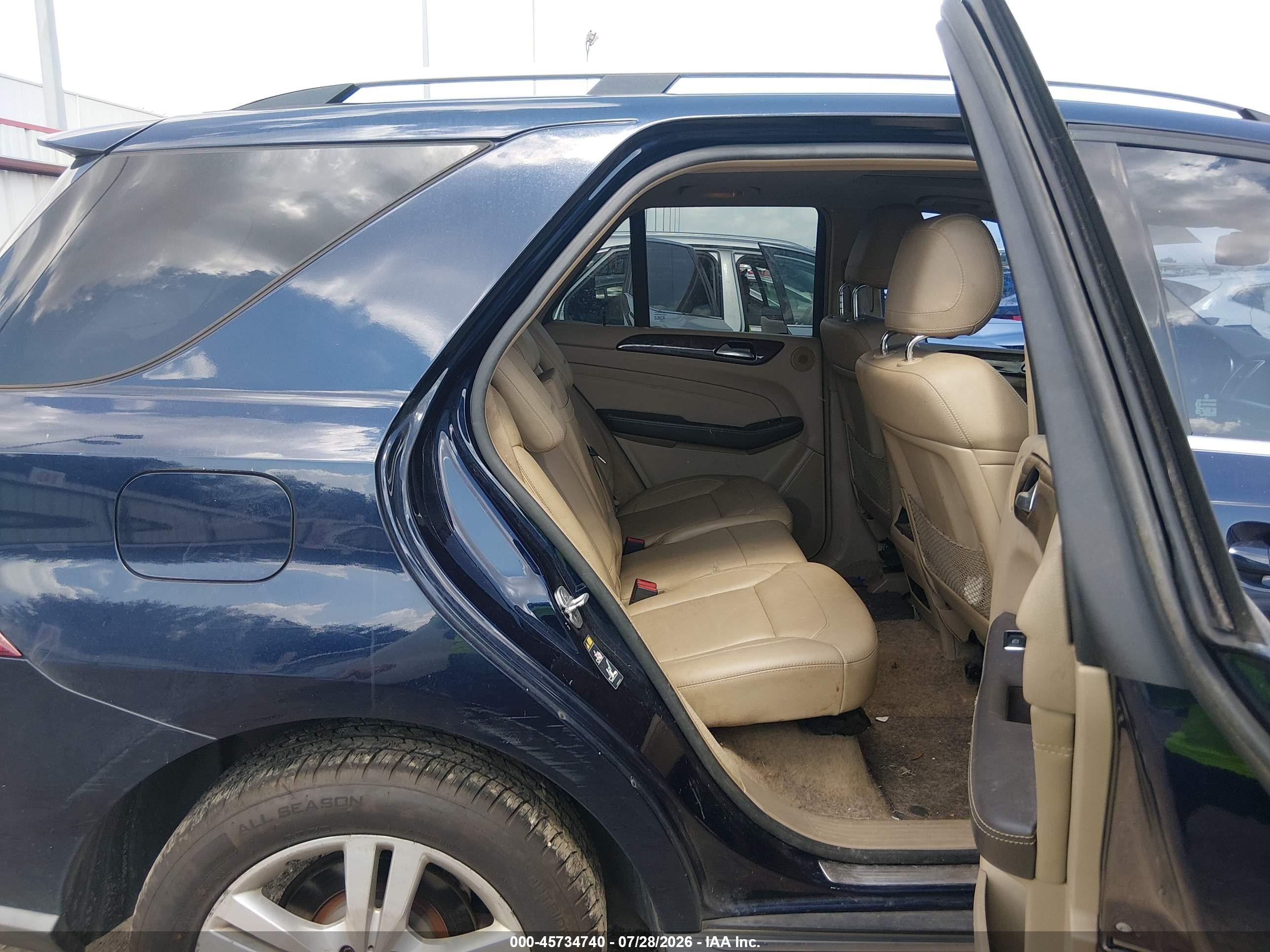 2013 Mercedes-benz Ml 350 Blue vin: 4JGDA5JB6DA201120