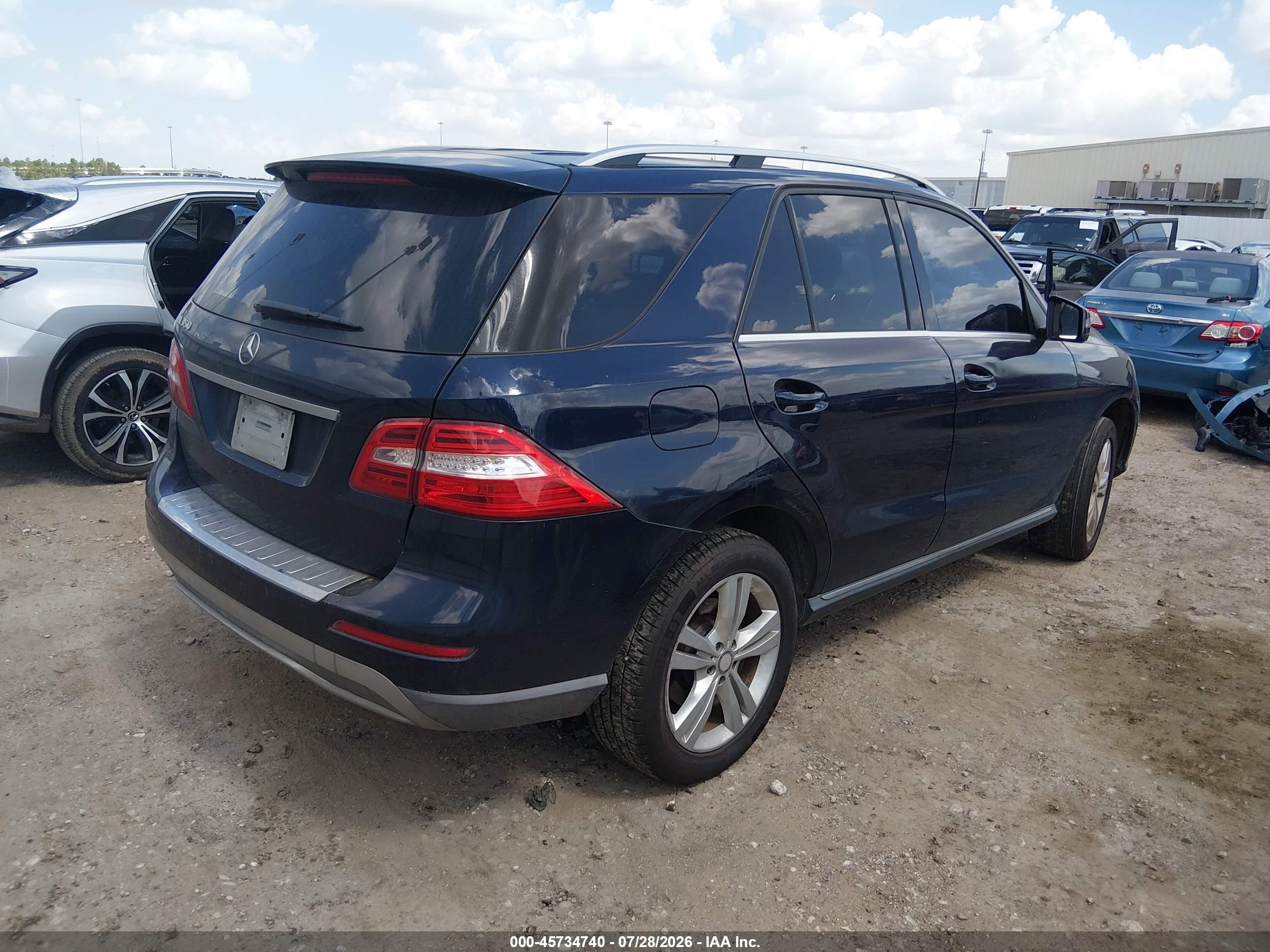 2013 Mercedes-benz Ml 350 Blue vin: 4JGDA5JB6DA201120
