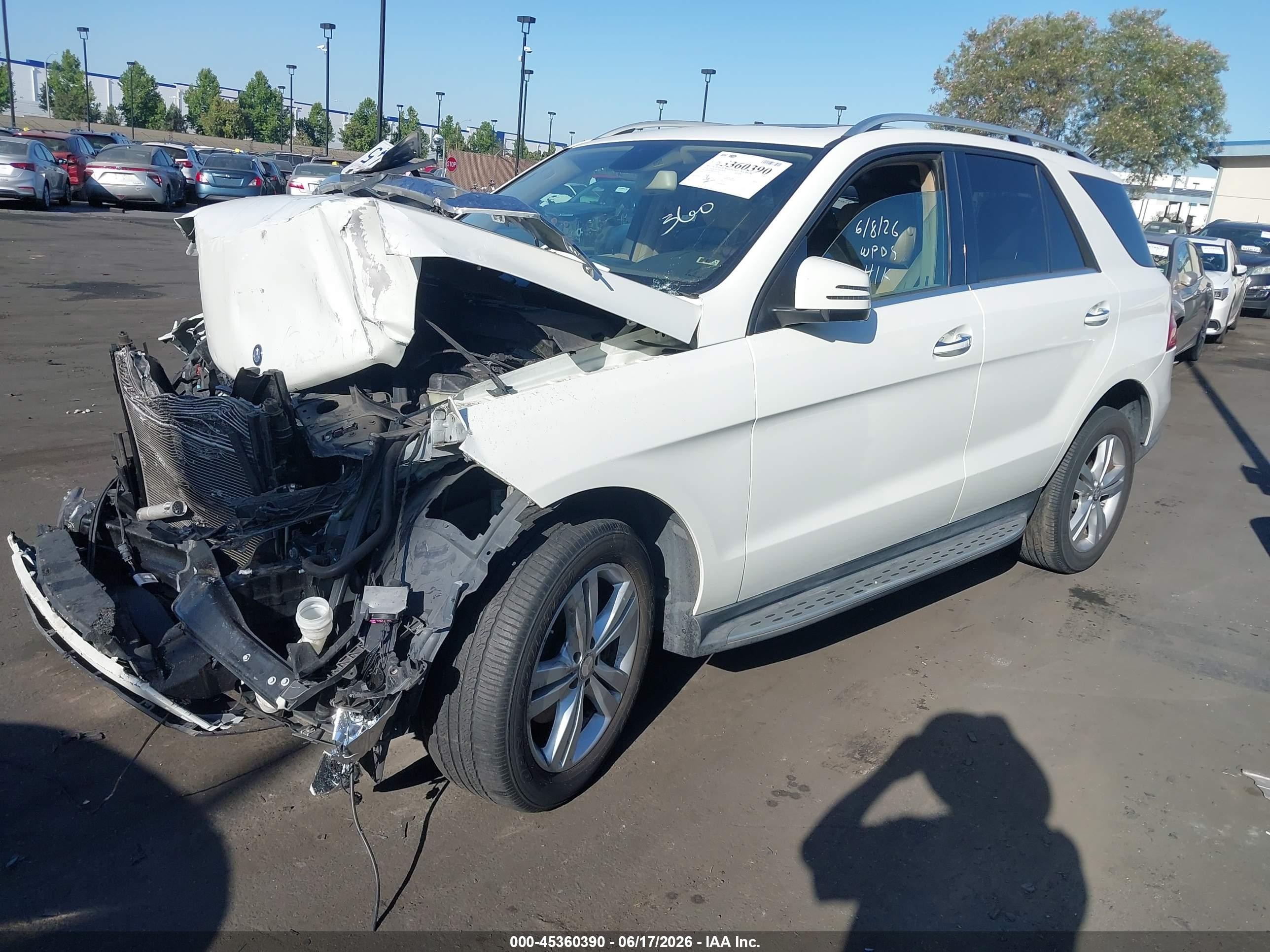 2013 Mercedes-benz Ml 350 Белый vin: 4JGDA5JB6DA227703