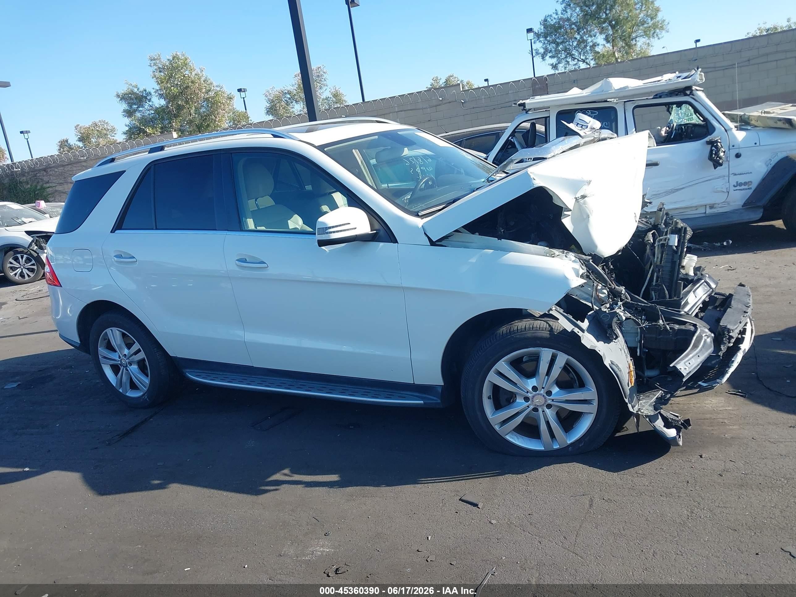 2013 Mercedes-benz Ml 350 Белый vin: 4JGDA5JB6DA227703