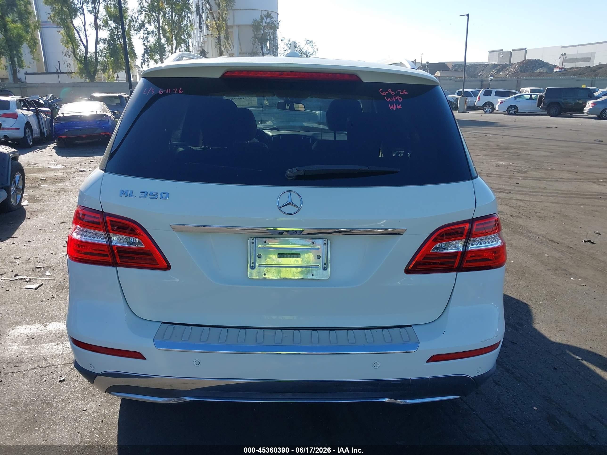 2013 Mercedes-benz Ml 350 Белый vin: 4JGDA5JB6DA227703