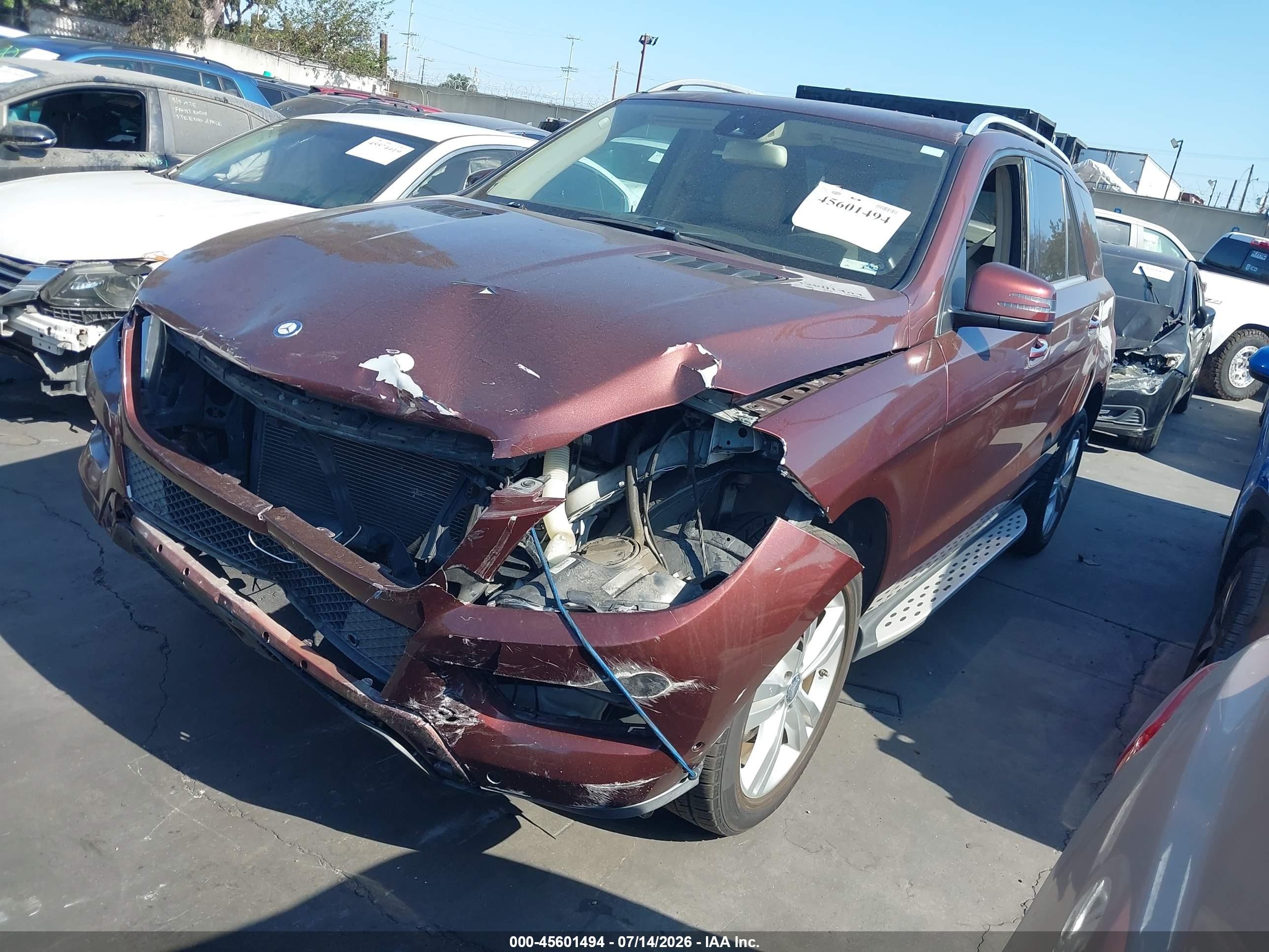 2014 Mercedes-benz Ml 350   Brown vin: 4JGDA5JB6EA315345