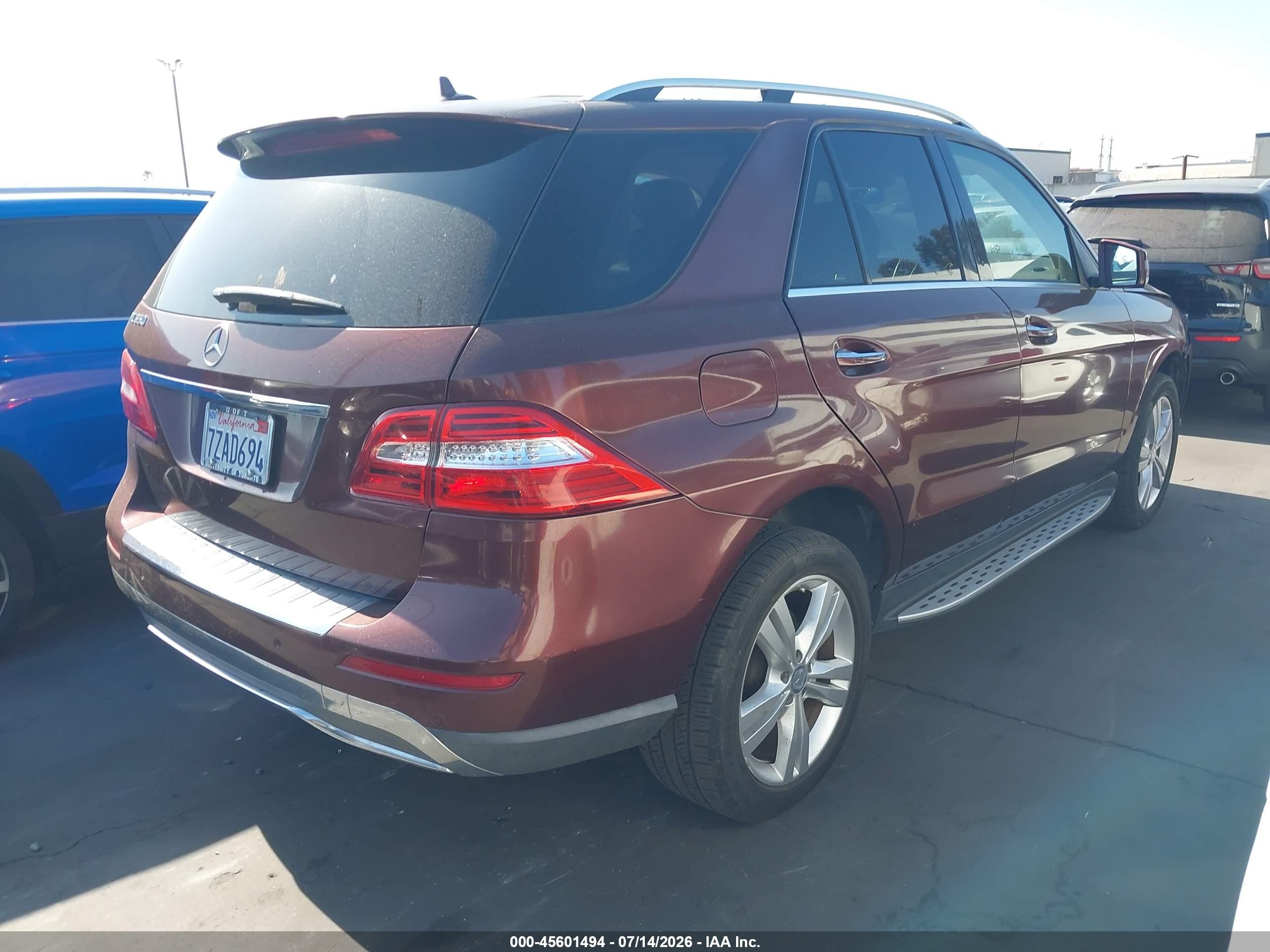 2014 Mercedes-benz Ml 350   Brown vin: 4JGDA5JB6EA315345