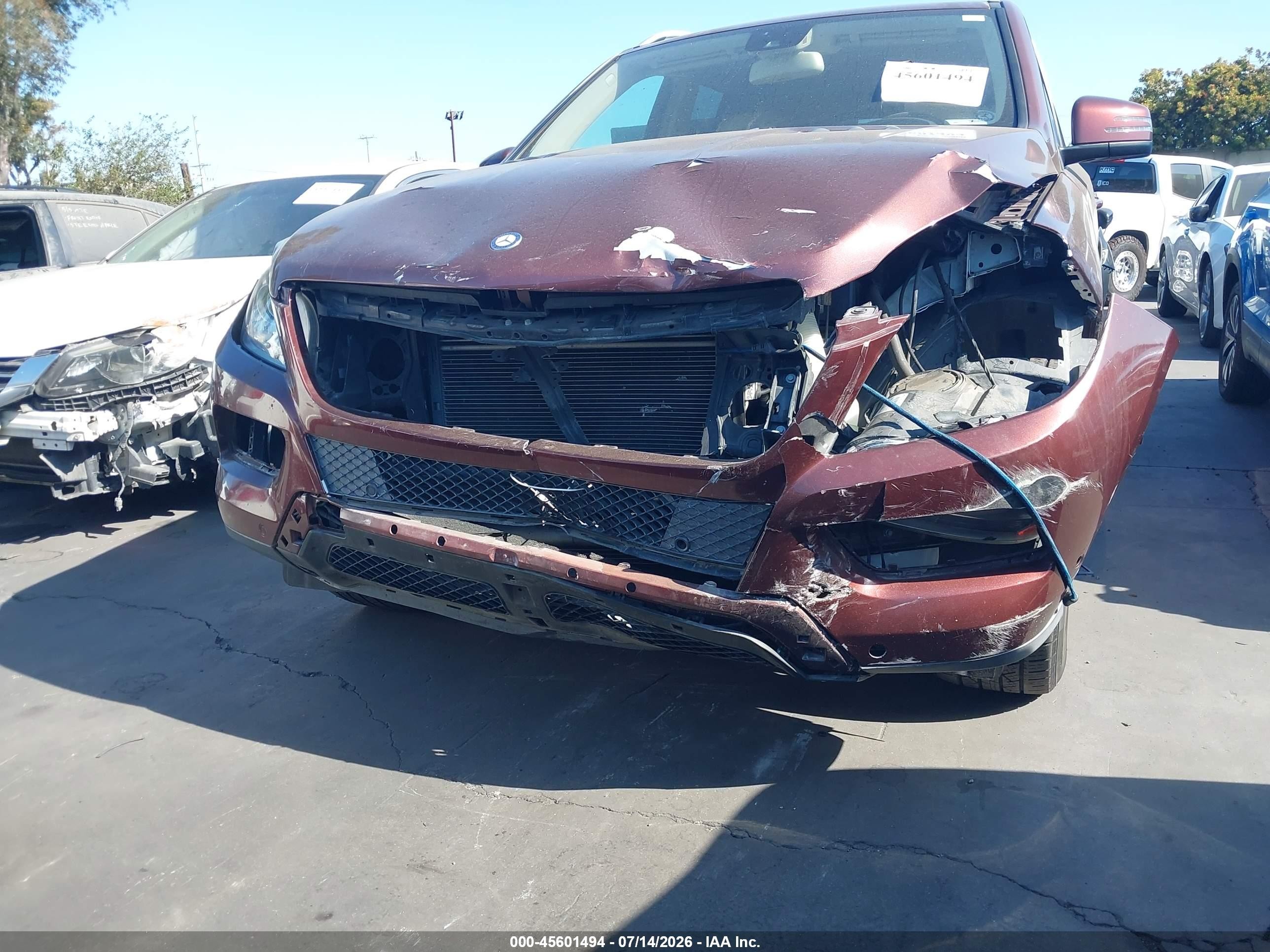 2014 Mercedes-benz Ml 350   Brown vin: 4JGDA5JB6EA315345