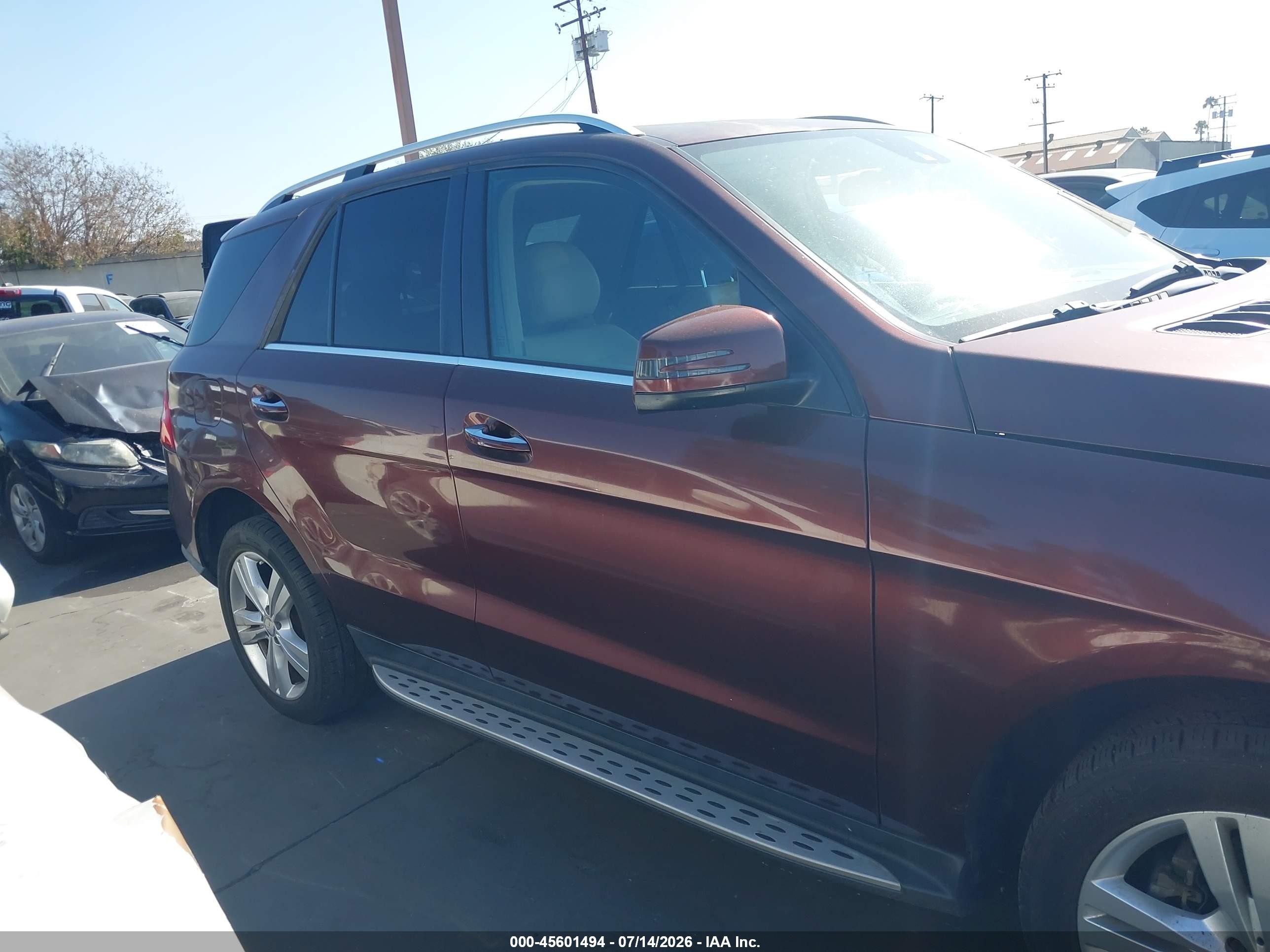 2014 Mercedes-benz Ml 350   Brown vin: 4JGDA5JB6EA315345
