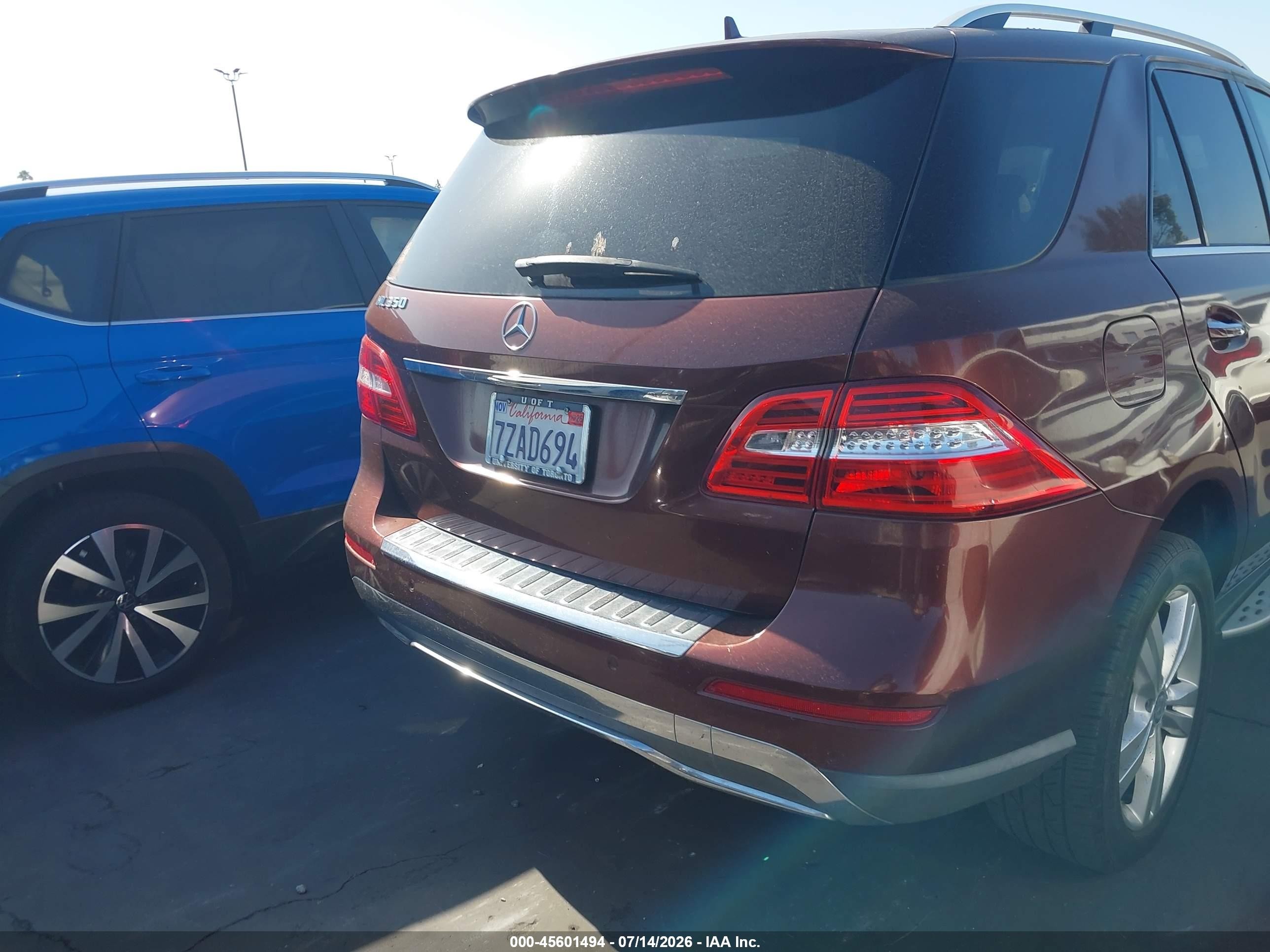 2014 Mercedes-benz Ml 350   Brown vin: 4JGDA5JB6EA315345