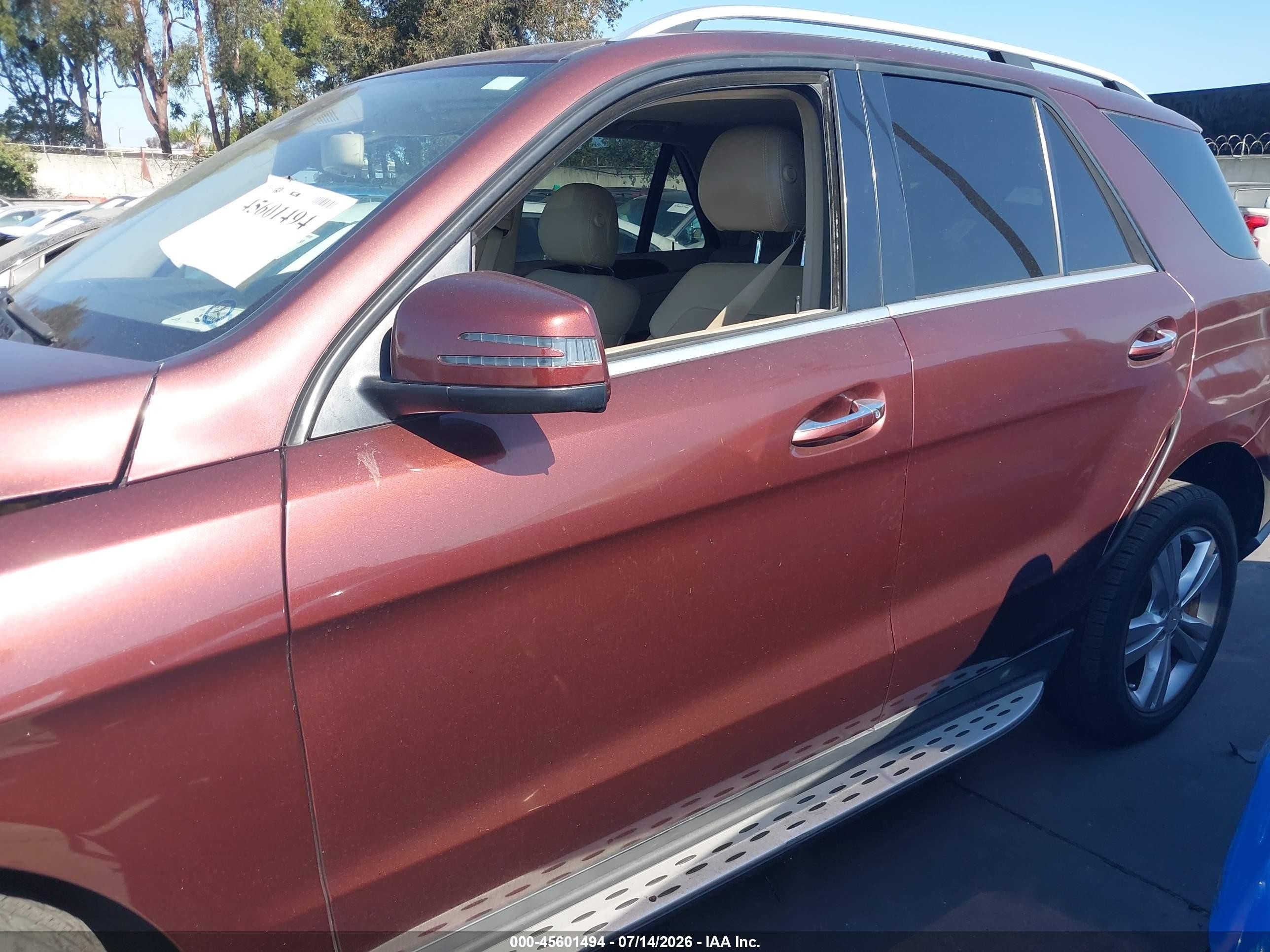 2014 Mercedes-benz Ml 350   Brown vin: 4JGDA5JB6EA315345