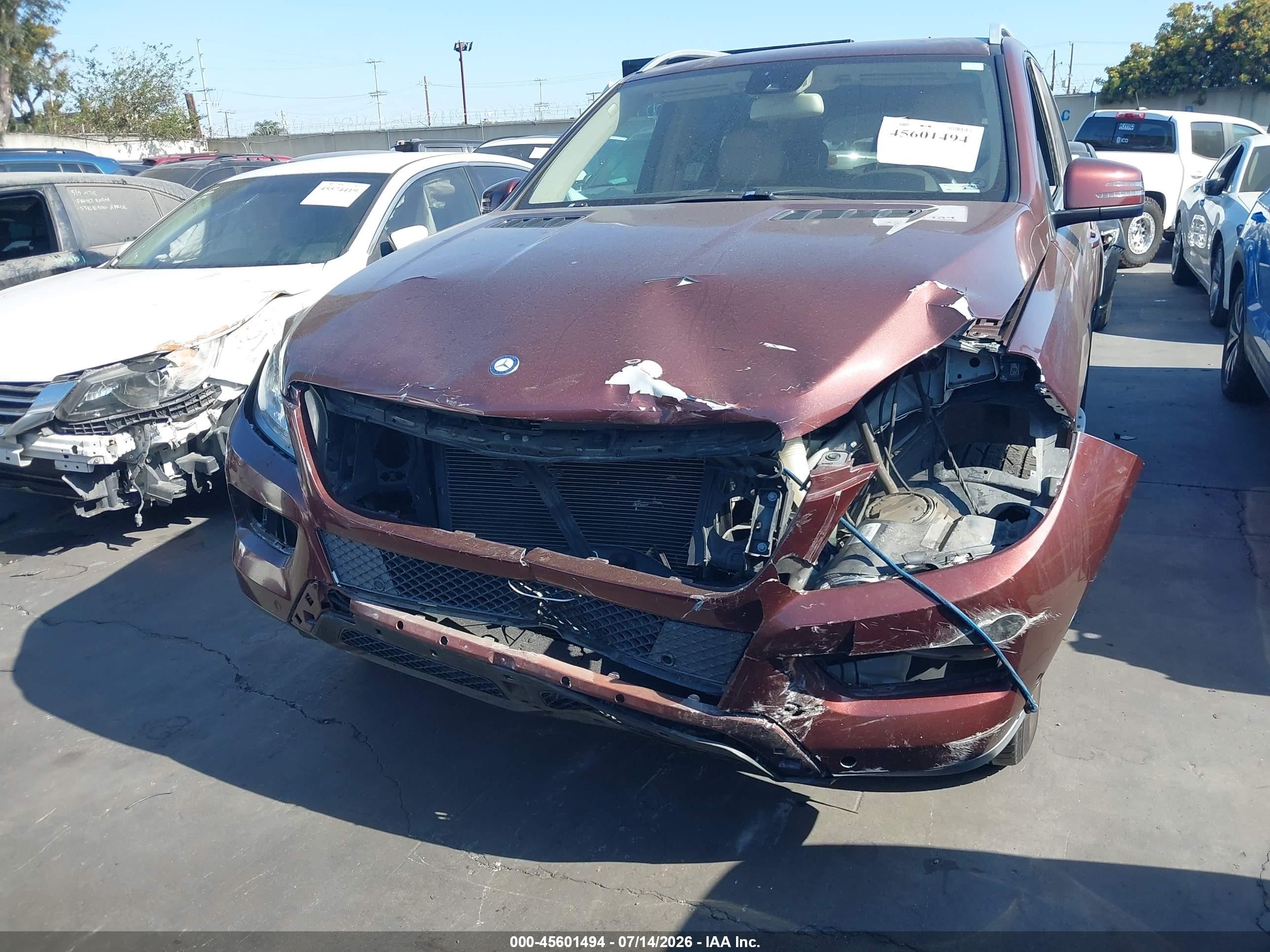 2014 Mercedes-benz Ml 350   Brown vin: 4JGDA5JB6EA315345