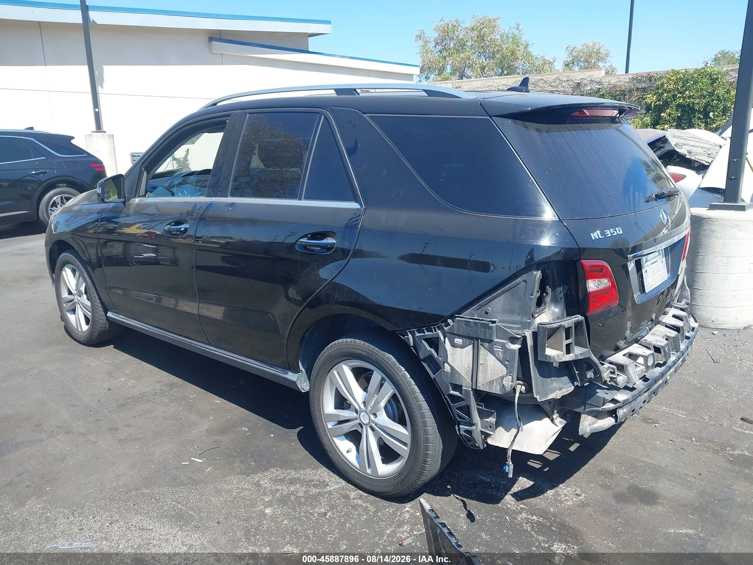 2014 Mercedes-benz Ml 350   Black vin: 4JGDA5JB6EA322179