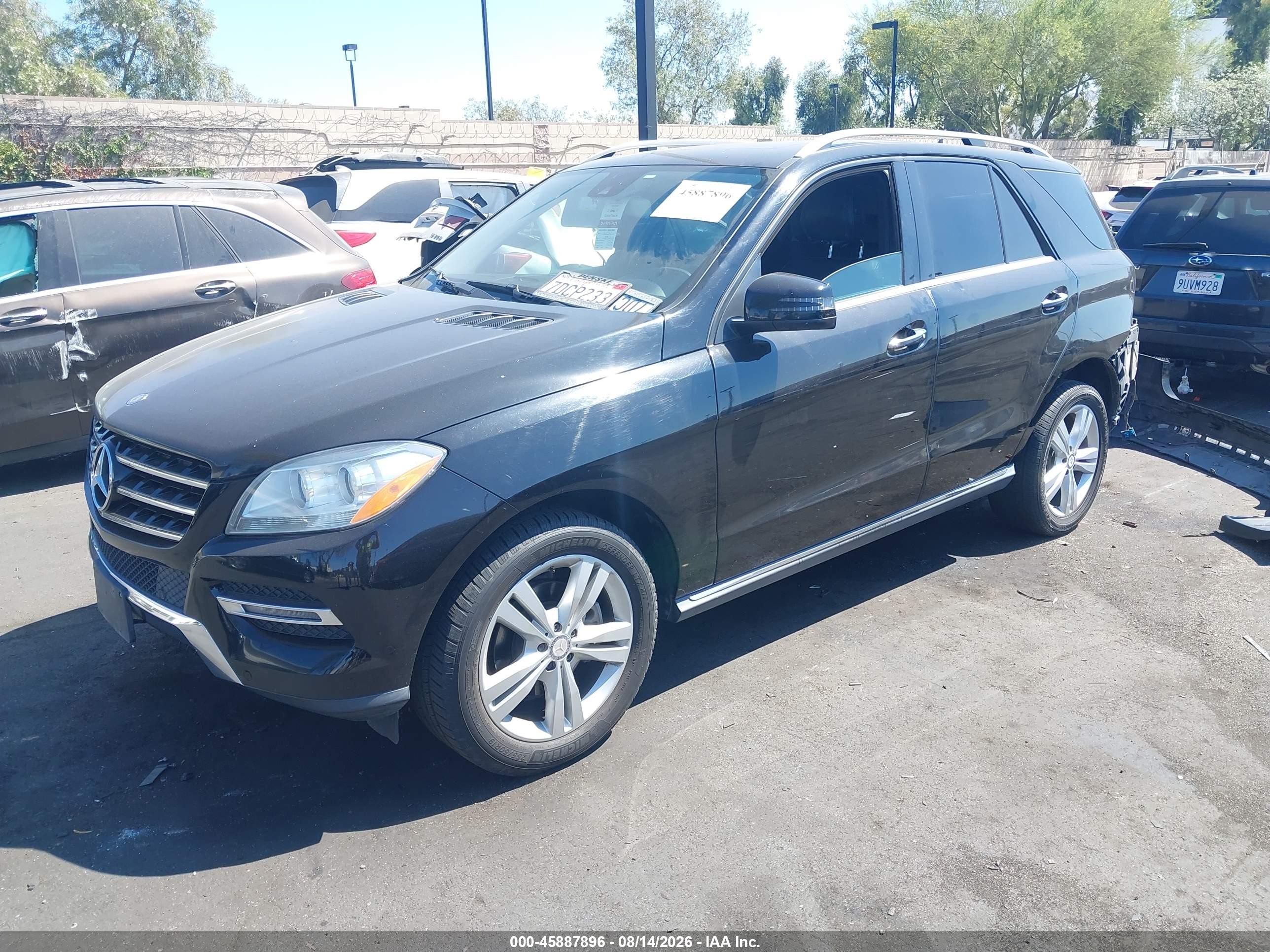 2014 Mercedes-benz Ml 350   Black vin: 4JGDA5JB6EA322179