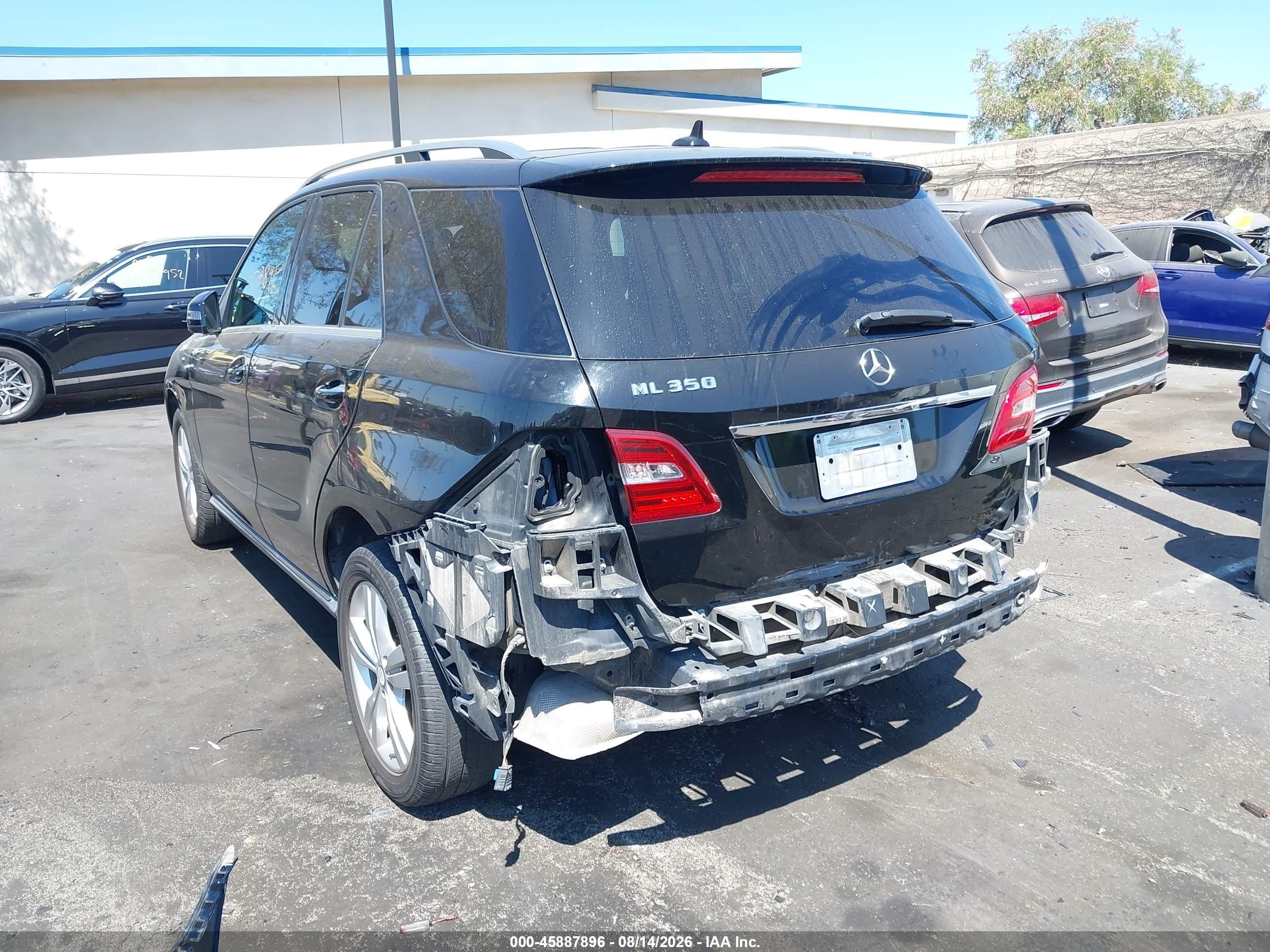 2014 Mercedes-benz Ml 350   Black vin: 4JGDA5JB6EA322179