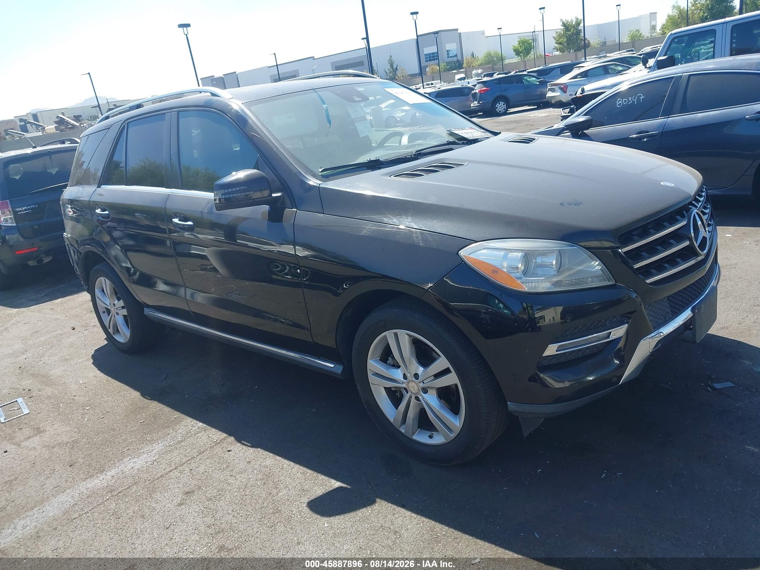 2014 Mercedes-benz Ml 350   Black vin: 4JGDA5JB6EA322179