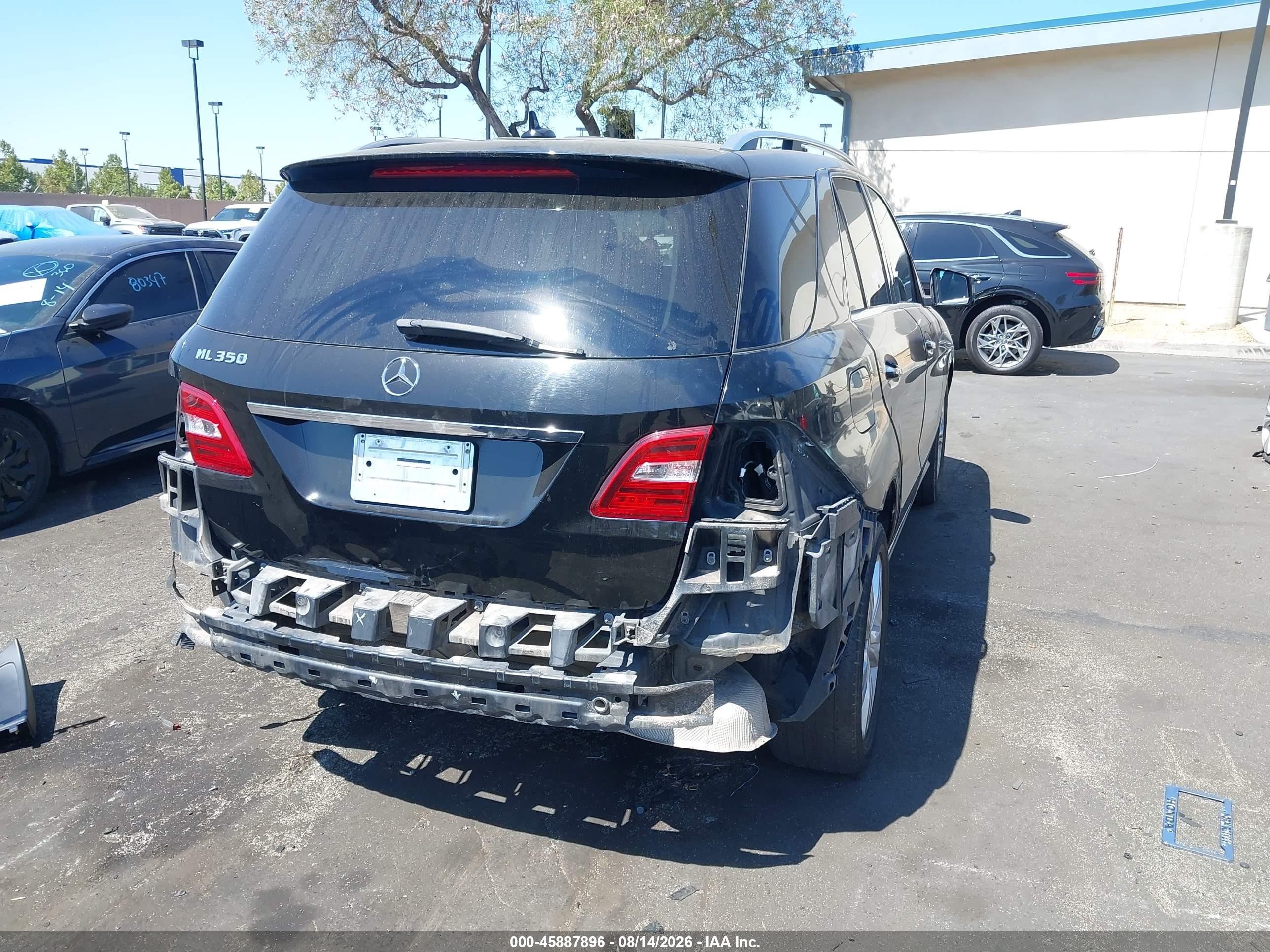 2014 Mercedes-benz Ml 350   Black vin: 4JGDA5JB6EA322179