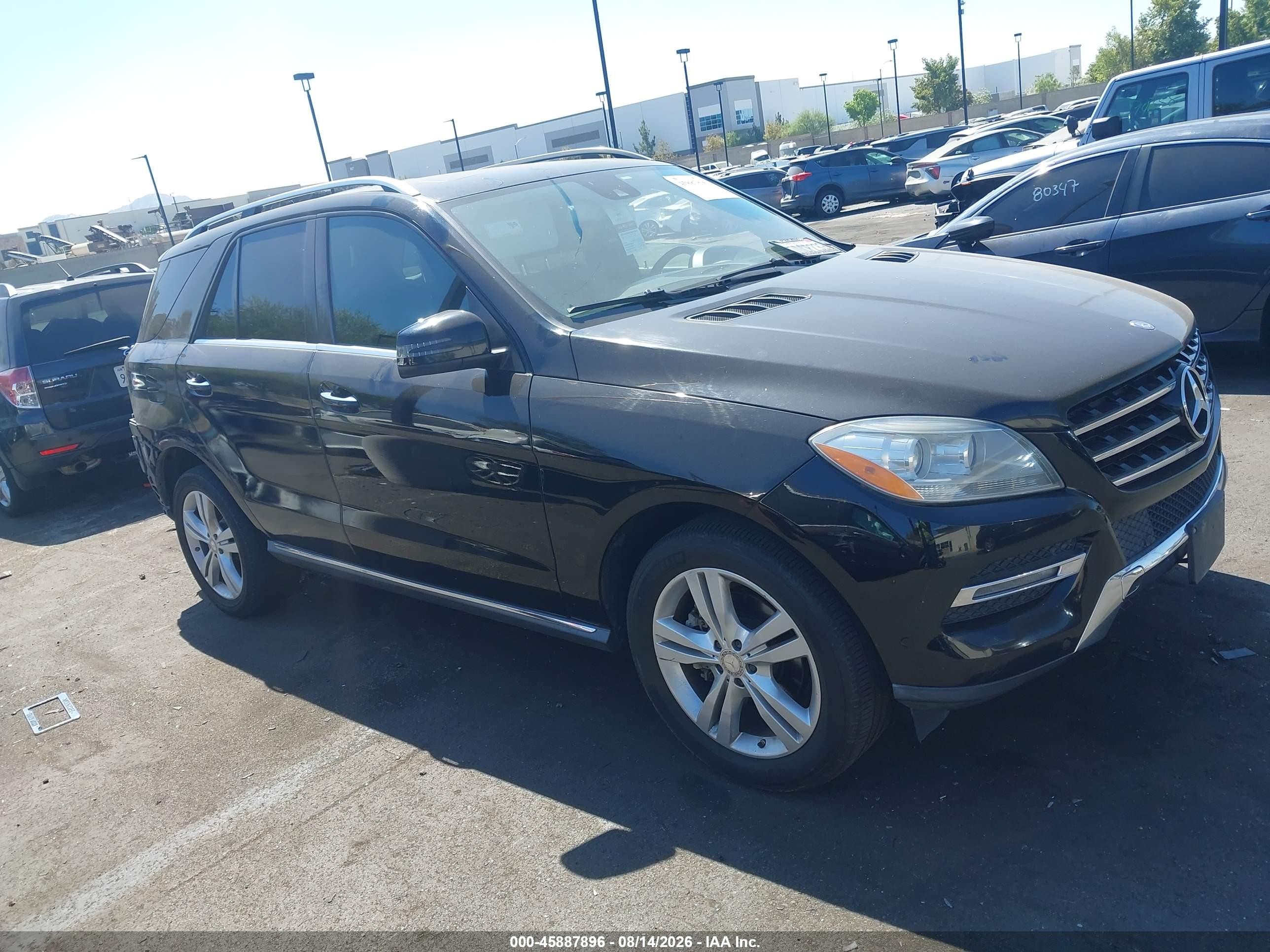 2014 Mercedes-benz Ml 350   Black vin: 4JGDA5JB6EA322179