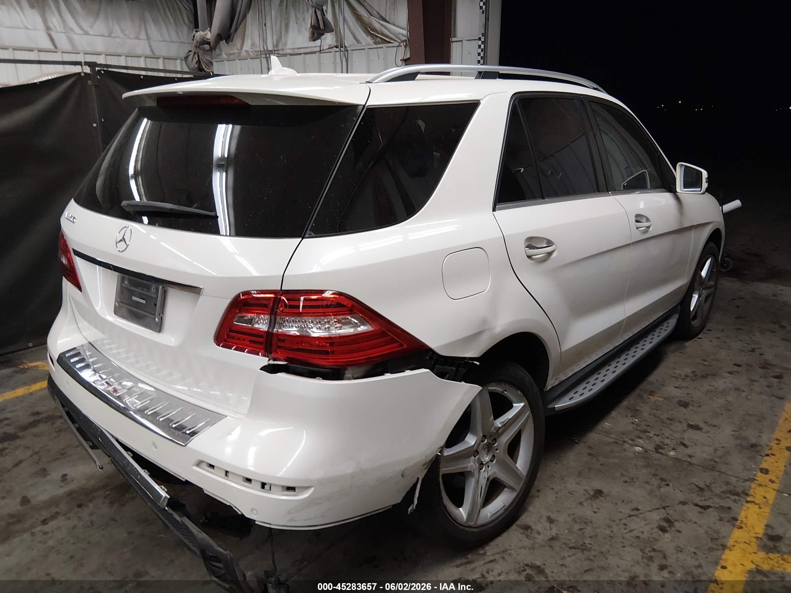 2014 Mercedes-benz Ml 350 White vin: 4JGDA5JB6EA337751