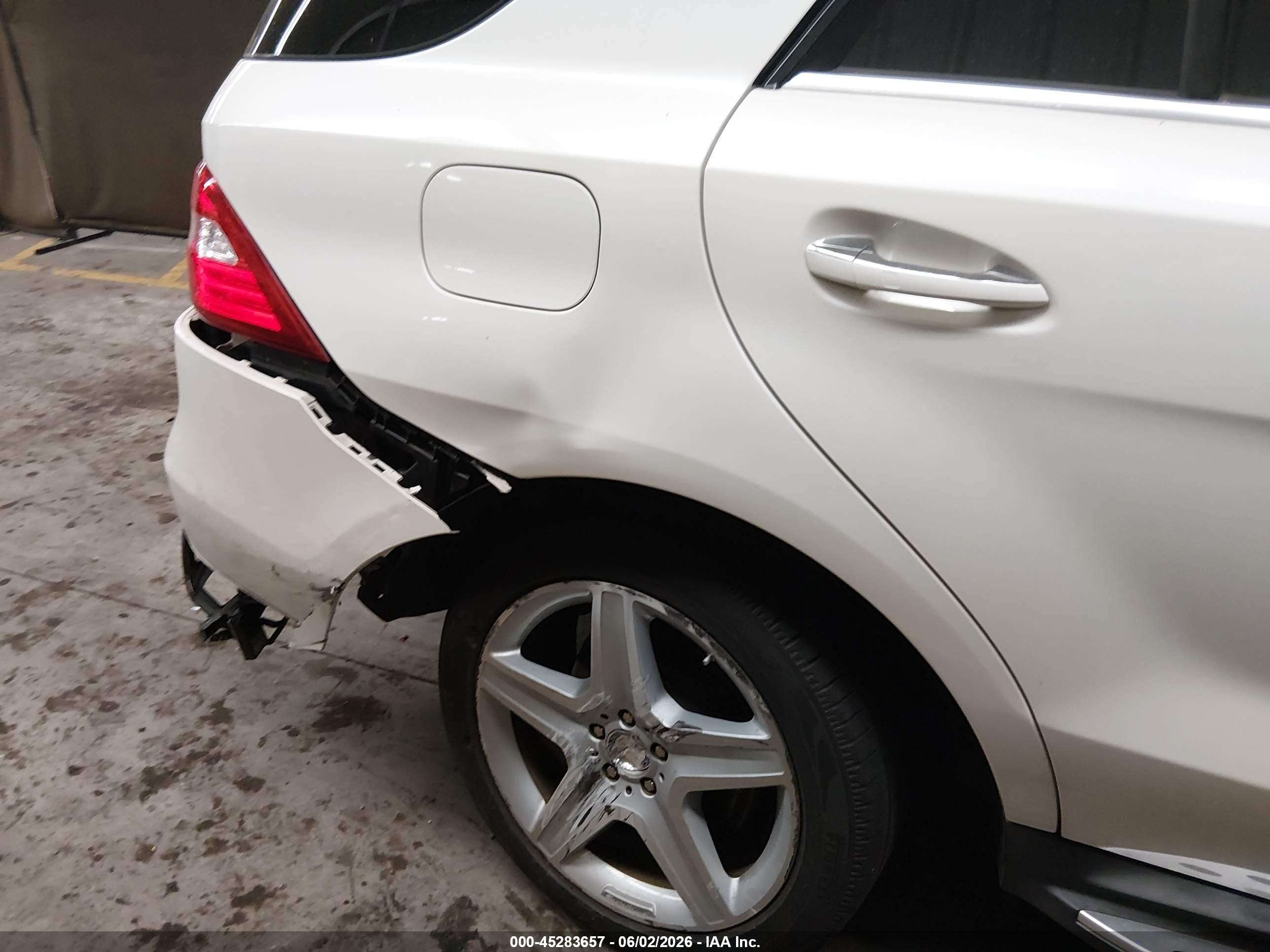 2014 Mercedes-benz Ml 350 White vin: 4JGDA5JB6EA337751