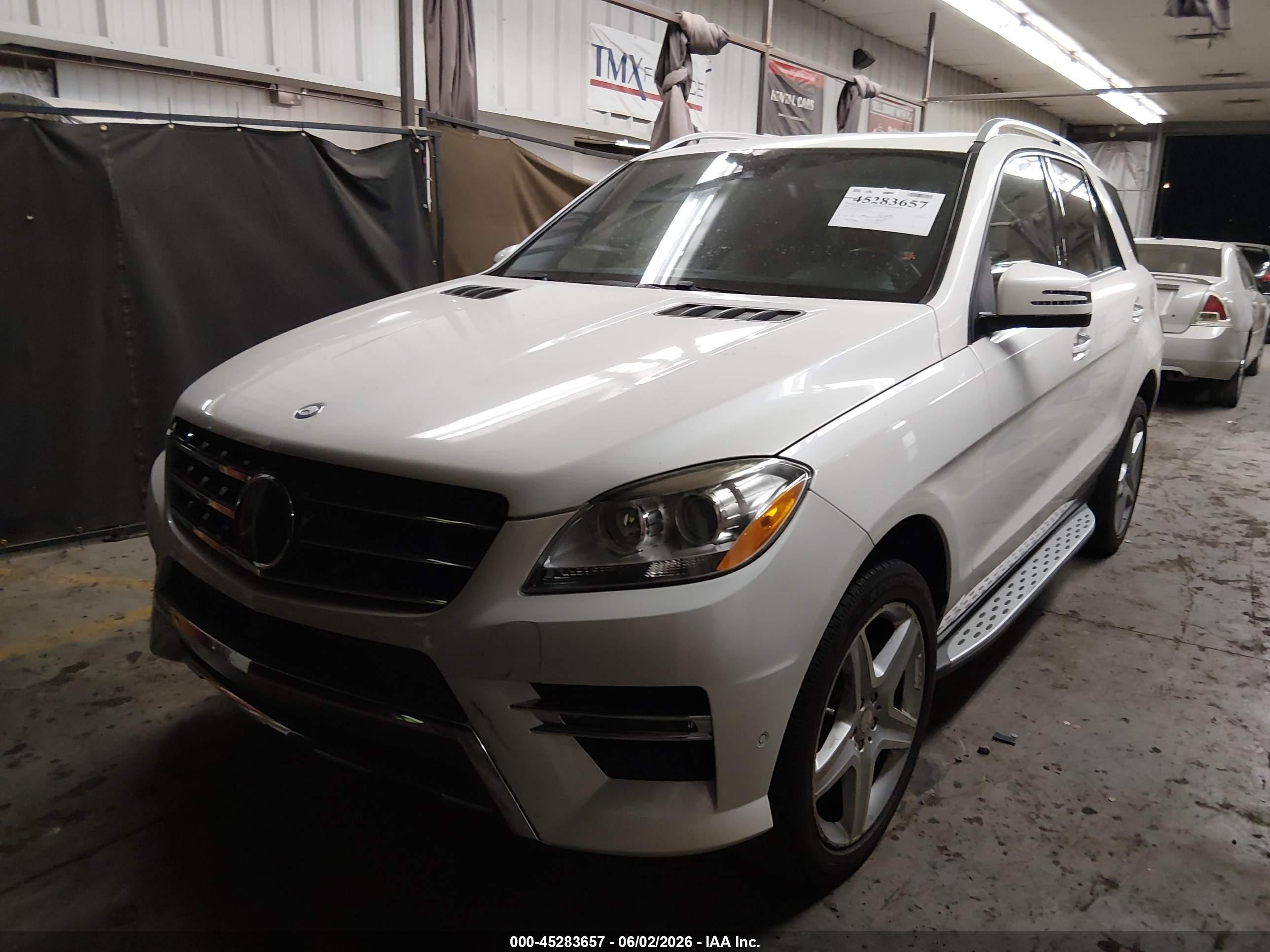 2014 Mercedes-benz Ml 350 White vin: 4JGDA5JB6EA337751