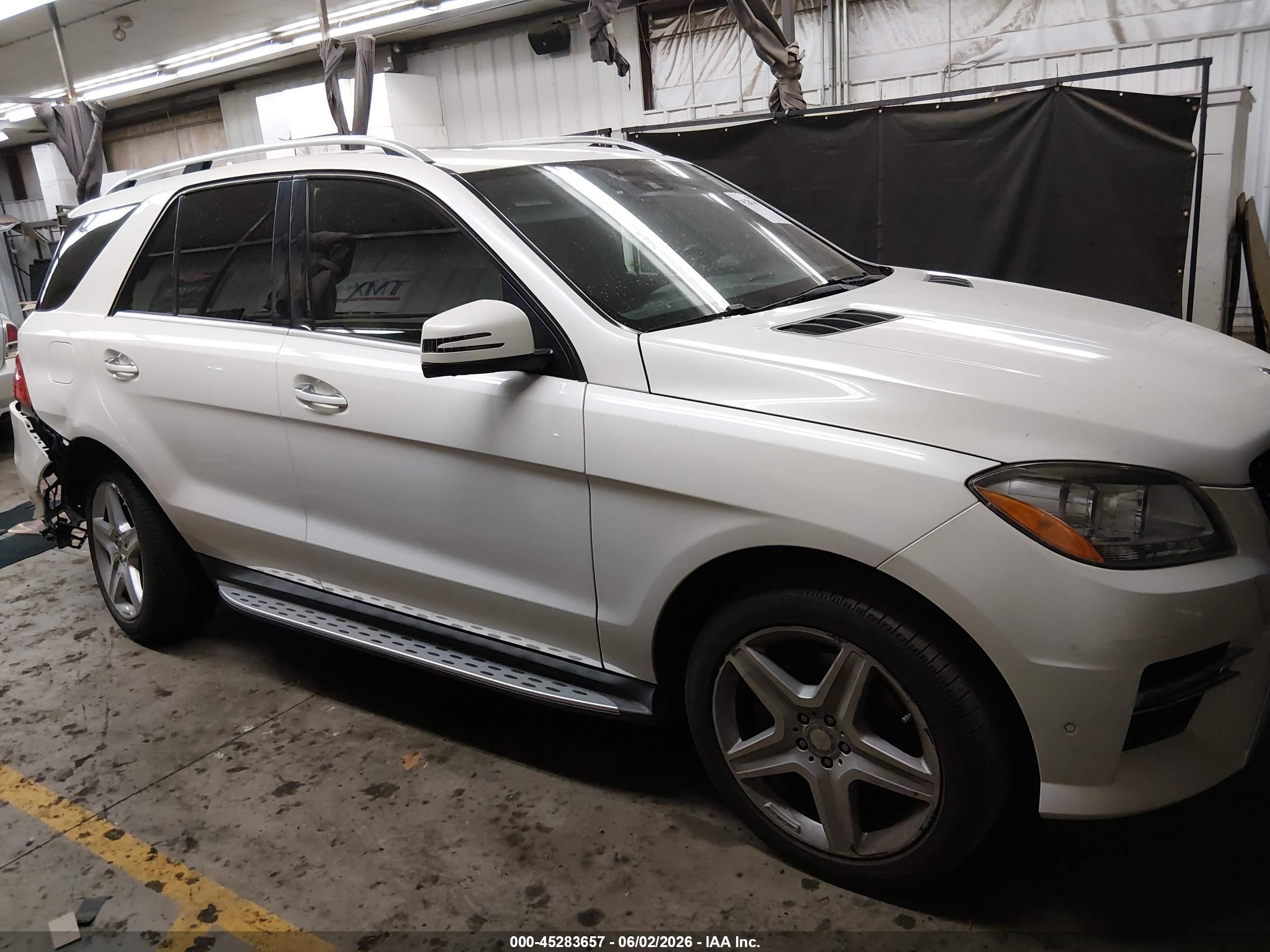 2014 Mercedes-benz Ml 350 White vin: 4JGDA5JB6EA337751