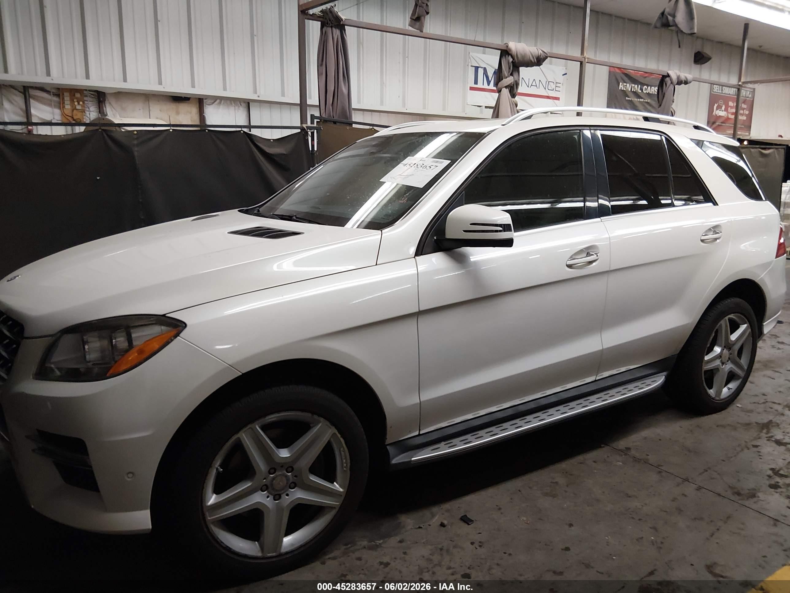 2014 Mercedes-benz Ml 350 White vin: 4JGDA5JB6EA337751
