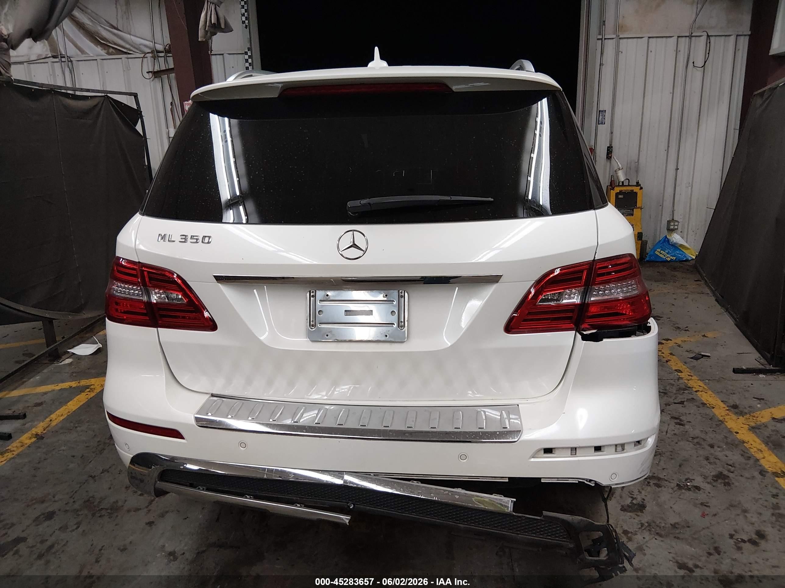2014 Mercedes-benz Ml 350 White vin: 4JGDA5JB6EA337751