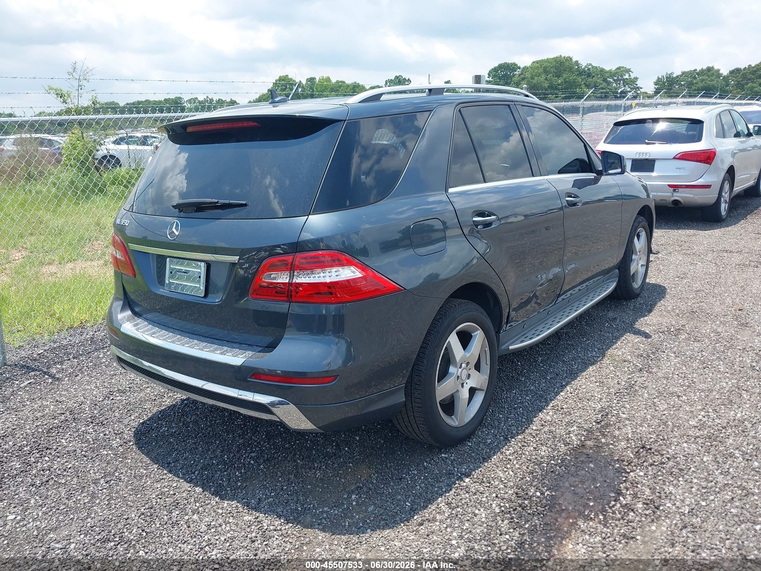 2014 Mercedes-benz Ml 350   Light Blue vin: 4JGDA5JB6EA406597