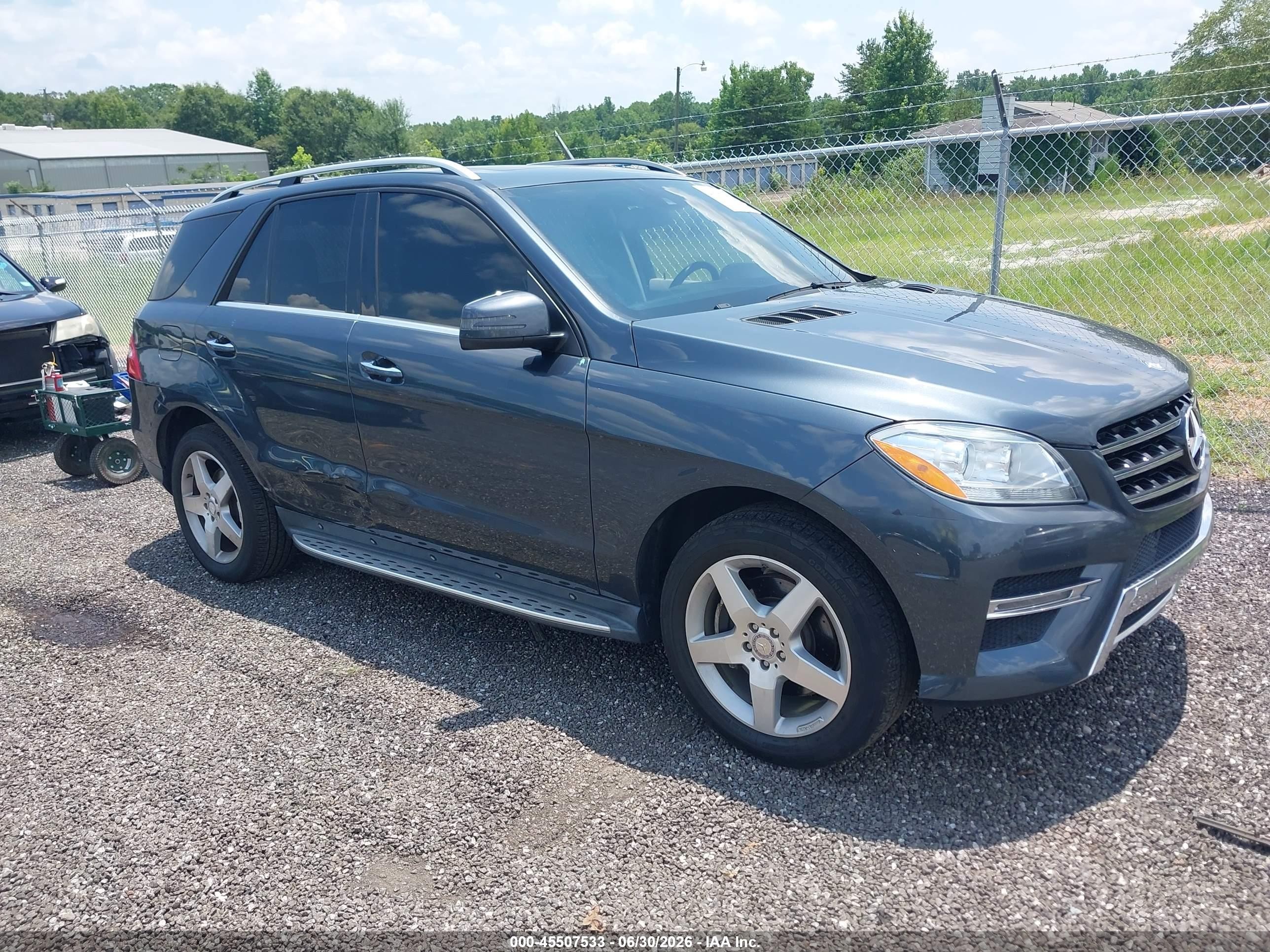 2014 Mercedes-benz Ml 350   Light Blue vin: 4JGDA5JB6EA406597