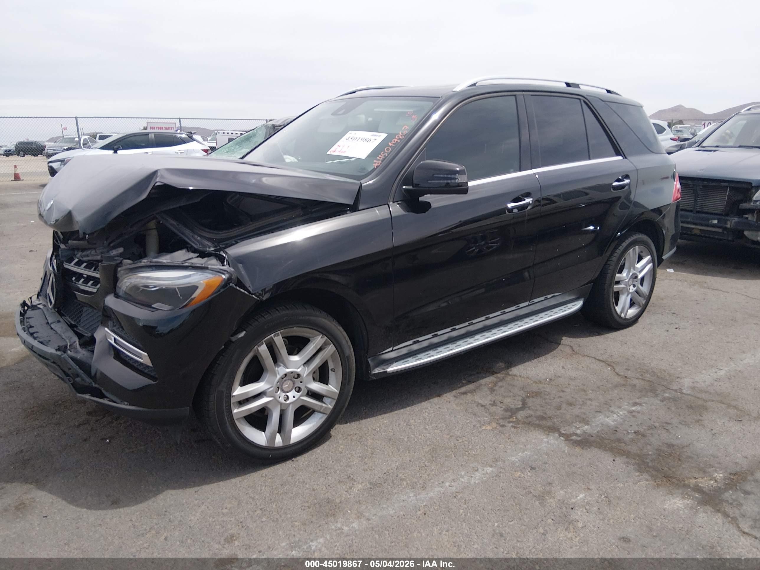 2015 Mercedes-benz Ml 350   Черный vin: 4JGDA5JB6FA466011