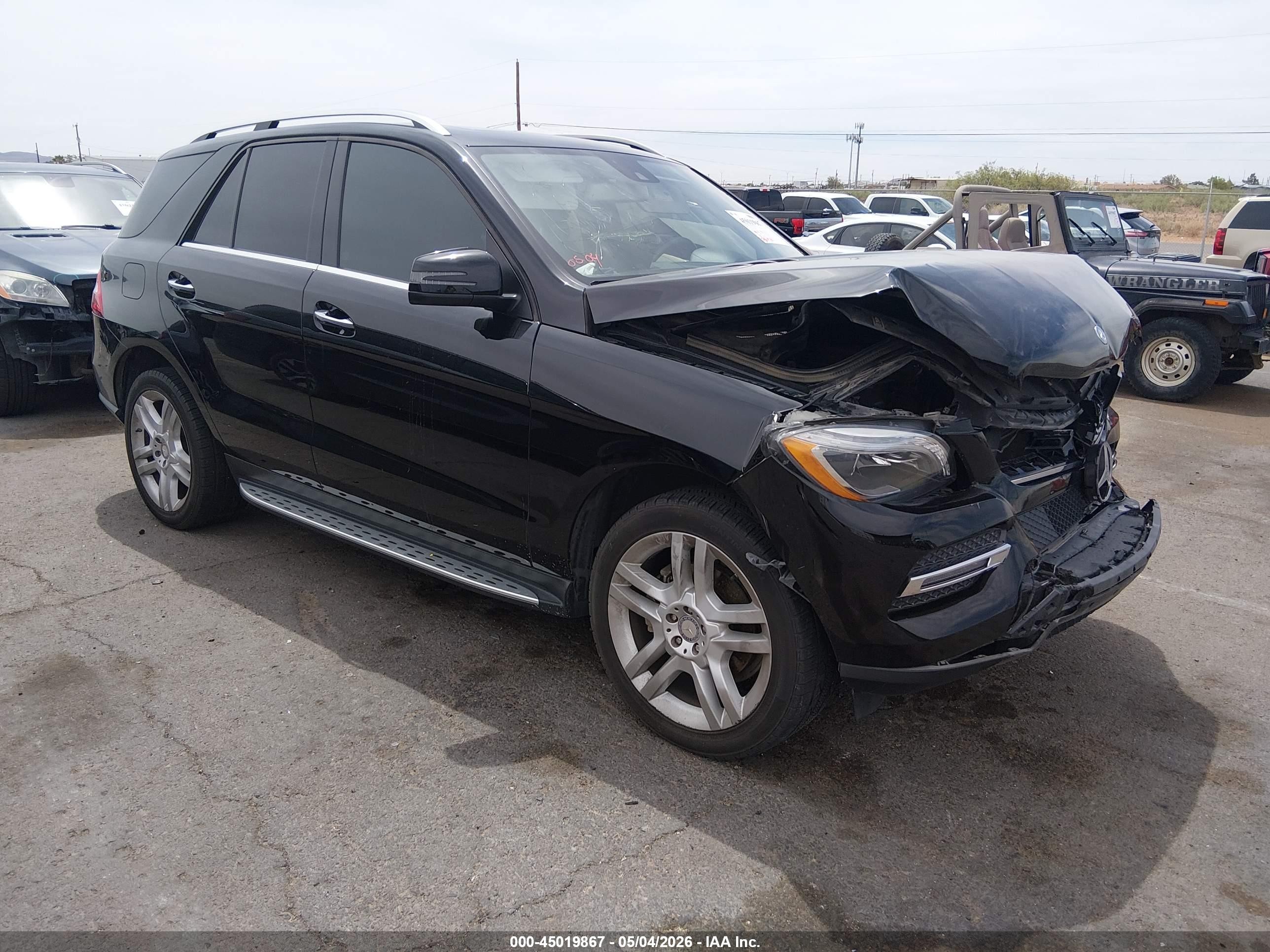 2015 Mercedes-benz Ml 350   Черный vin: 4JGDA5JB6FA466011